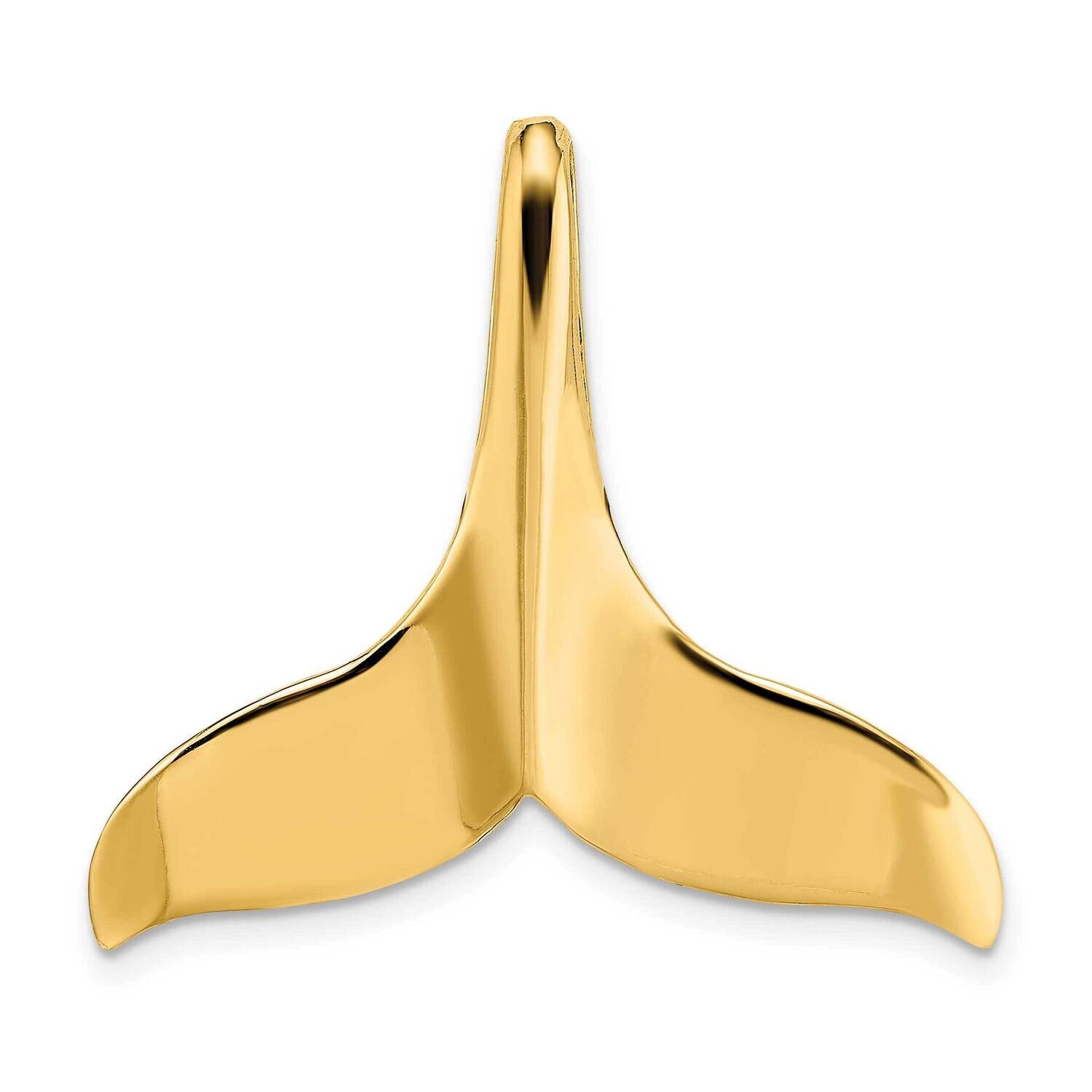 Hidden Bail Whale Tail Charm 14k Gold 3-D Polished K7869, MPN: K7869, 637218043538