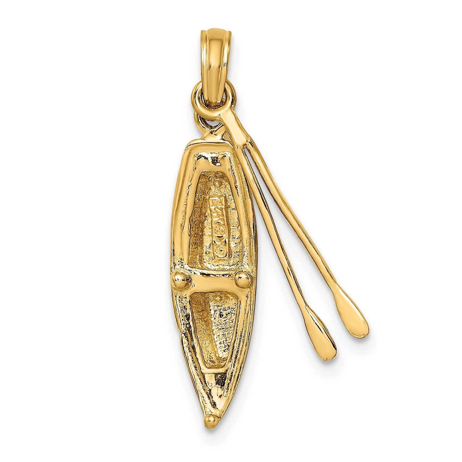 Boat with Dangling Ores Charm 14k Gold 3-D K7876, MPN: K7876, 637218035847