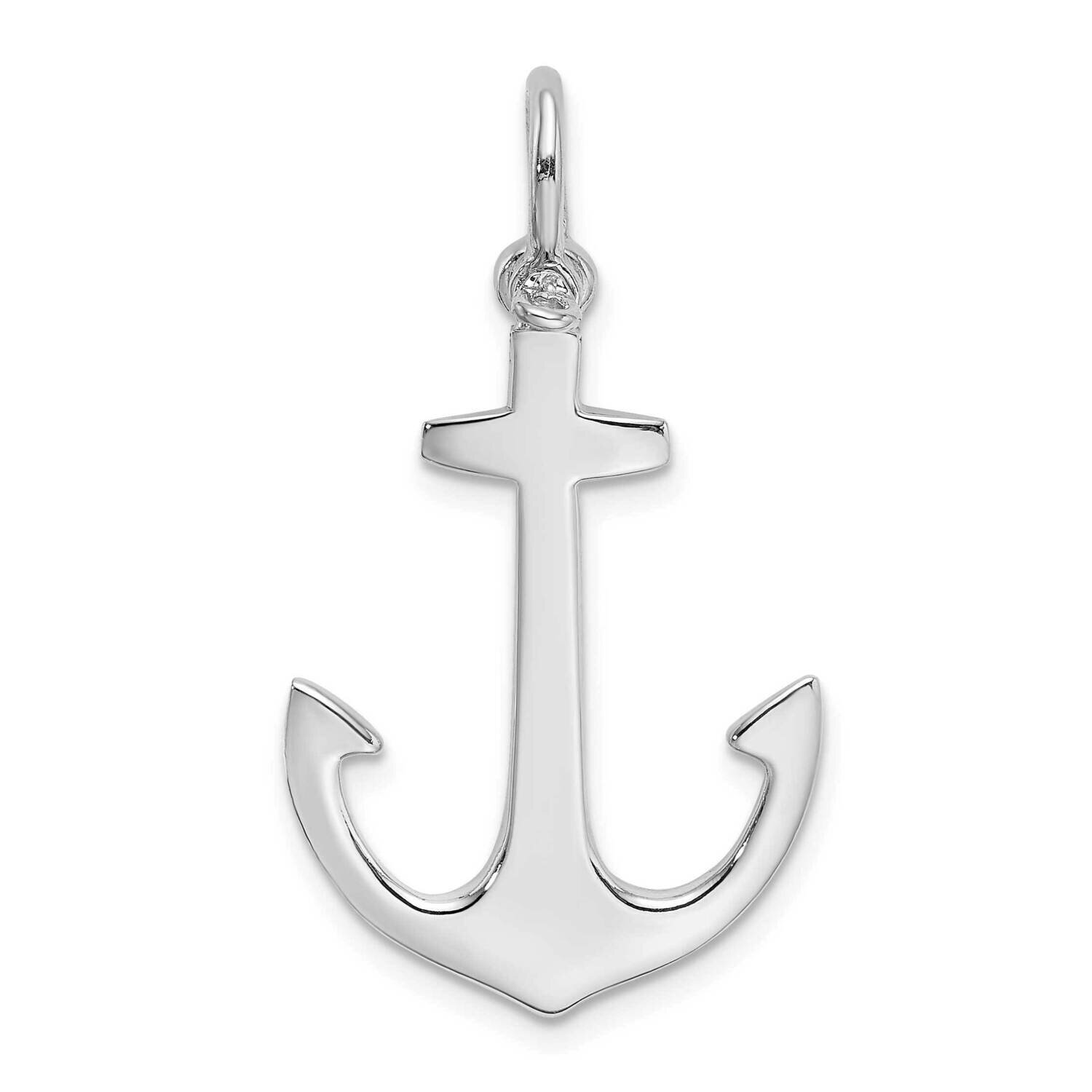 3-D Anchor Charm 14k White Gold Polished K7878W, MPN: K7878W, 191101010125