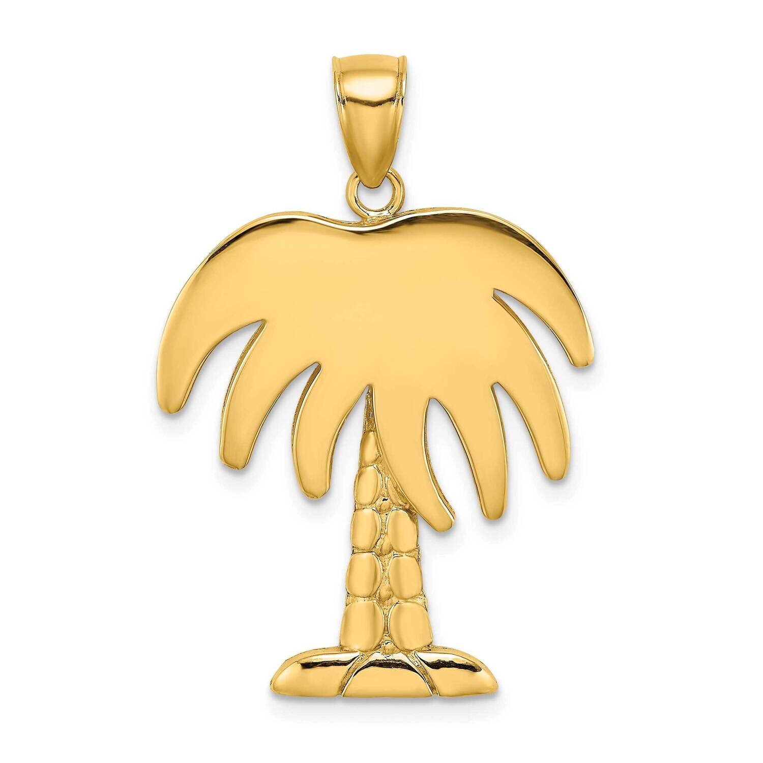 Large Charleston Palm Tree Charm 14k Gold K7884, MPN: K7884, 637218184958