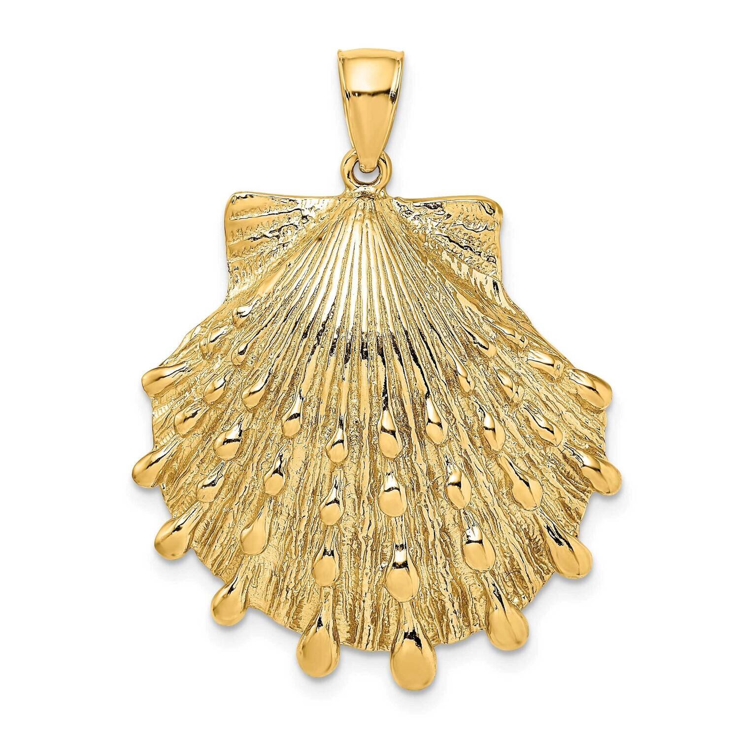 Lion&#39;S Paw Shell Charm 14k Gold K7902, MPN: K7902, 637218044252
