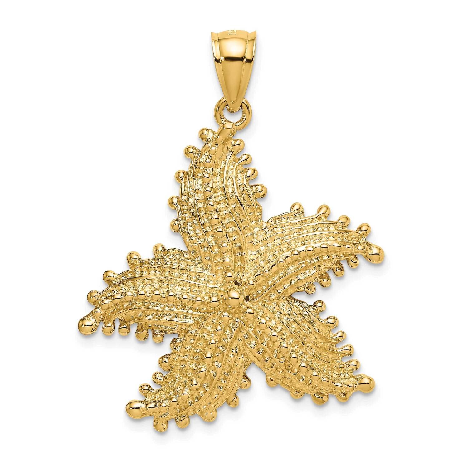 Starfish Charm 14k Gold 2-D K7957, MPN: K7957, 637218048656