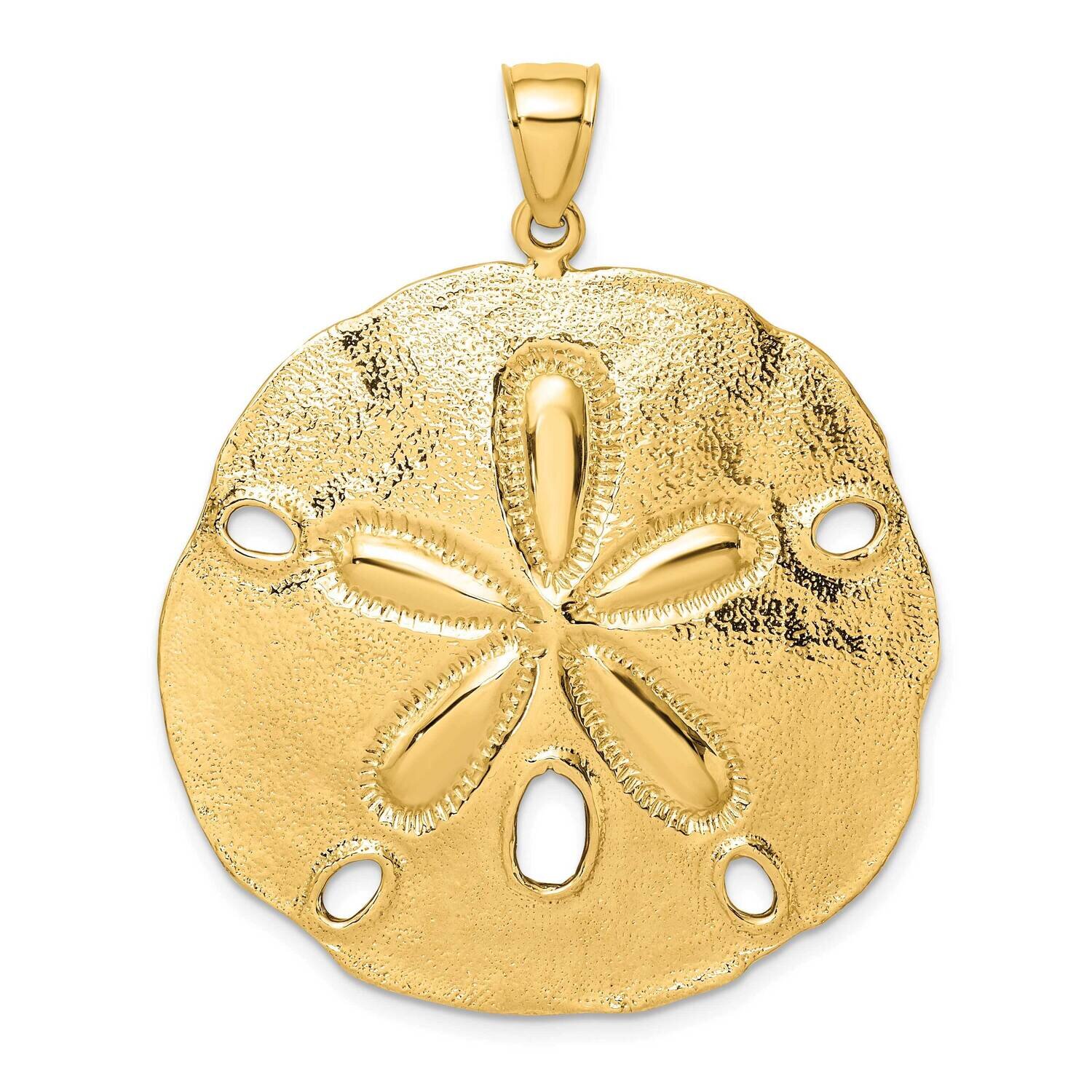 Large Sand Dollar Charm 14k Gold Polished K8020, MPN: K8020, 637218051946