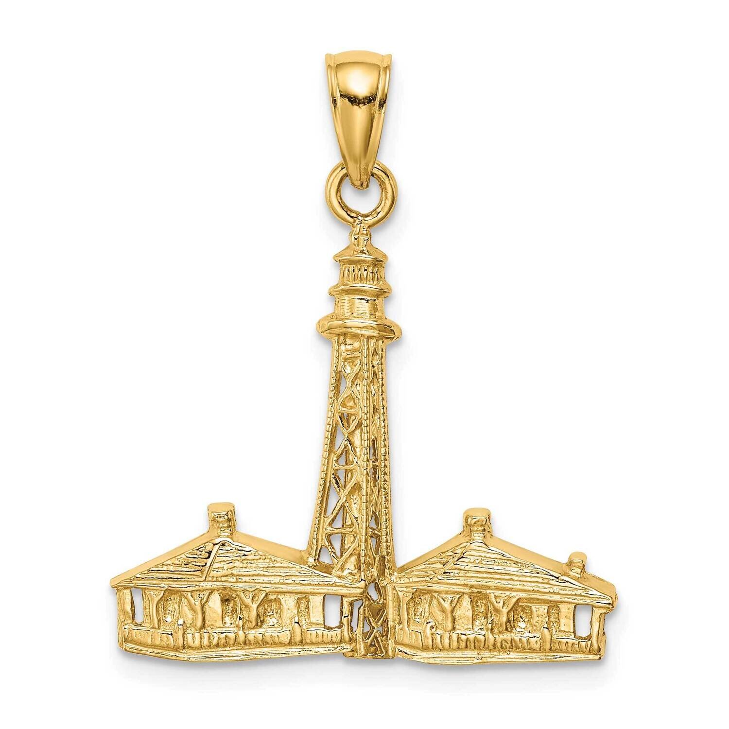 Sanibel Island Lighthouse Charm 14k Gold 2-D K8021, MPN: K8021, 637218052011