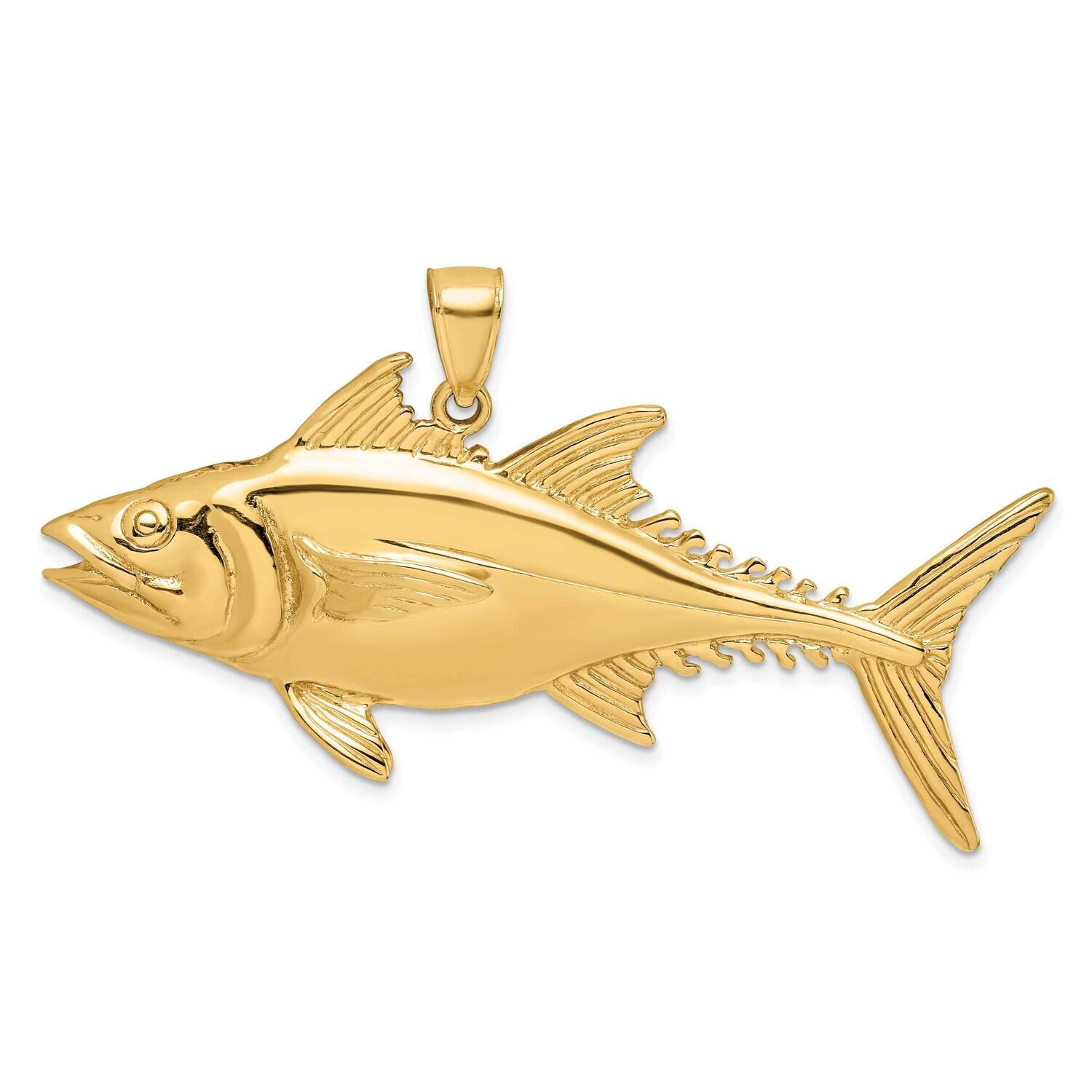 Skipjack Tuna Fish Charm 14k Gold 3-D Polished K8113, MPN: K8113, 637218061631
