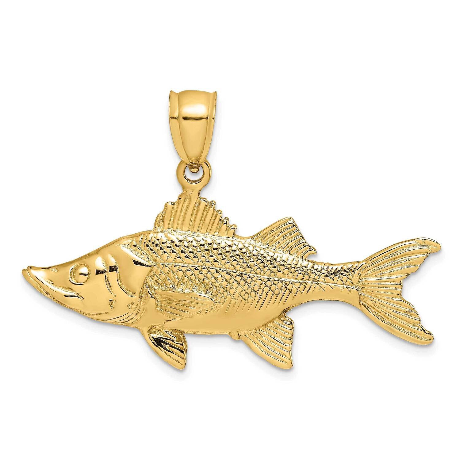 Tarpon Fish Charm 14k Gold 3-D K8115, MPN: K8115, 637218061655