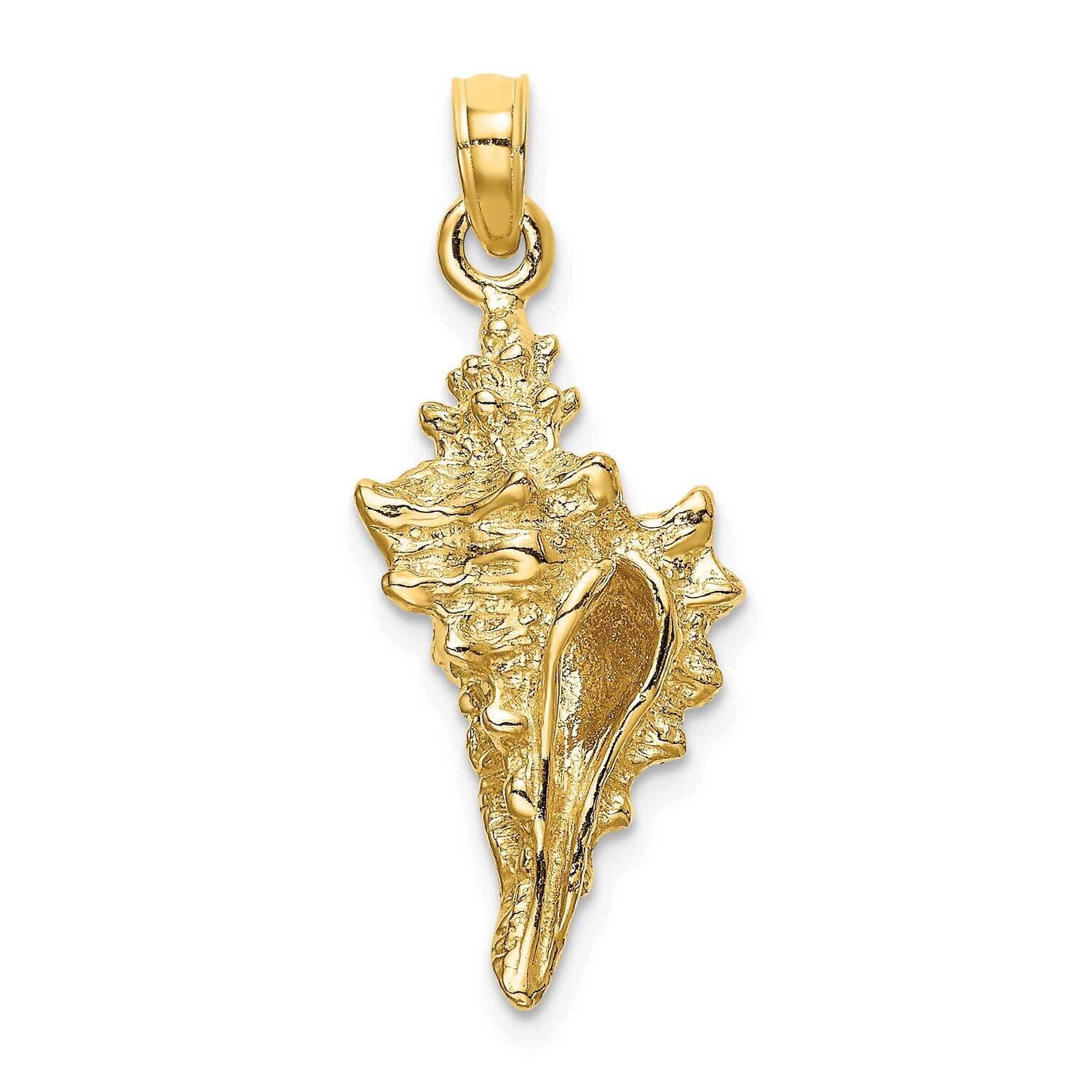 Conch Shell Charm 14k Gold 3-D K8136, MPN: K8136, 637218068661