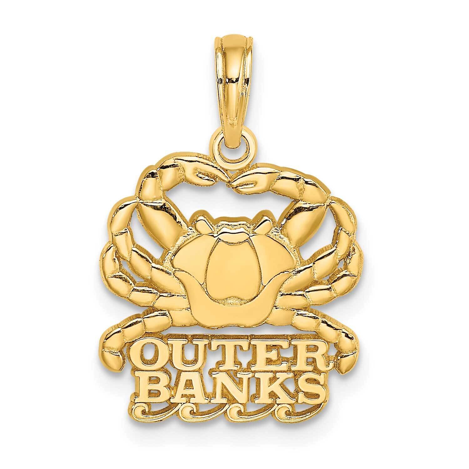 Outer Banks Under Crab Charm 14k Gold Polished K8154, MPN: K8154, 637218075713