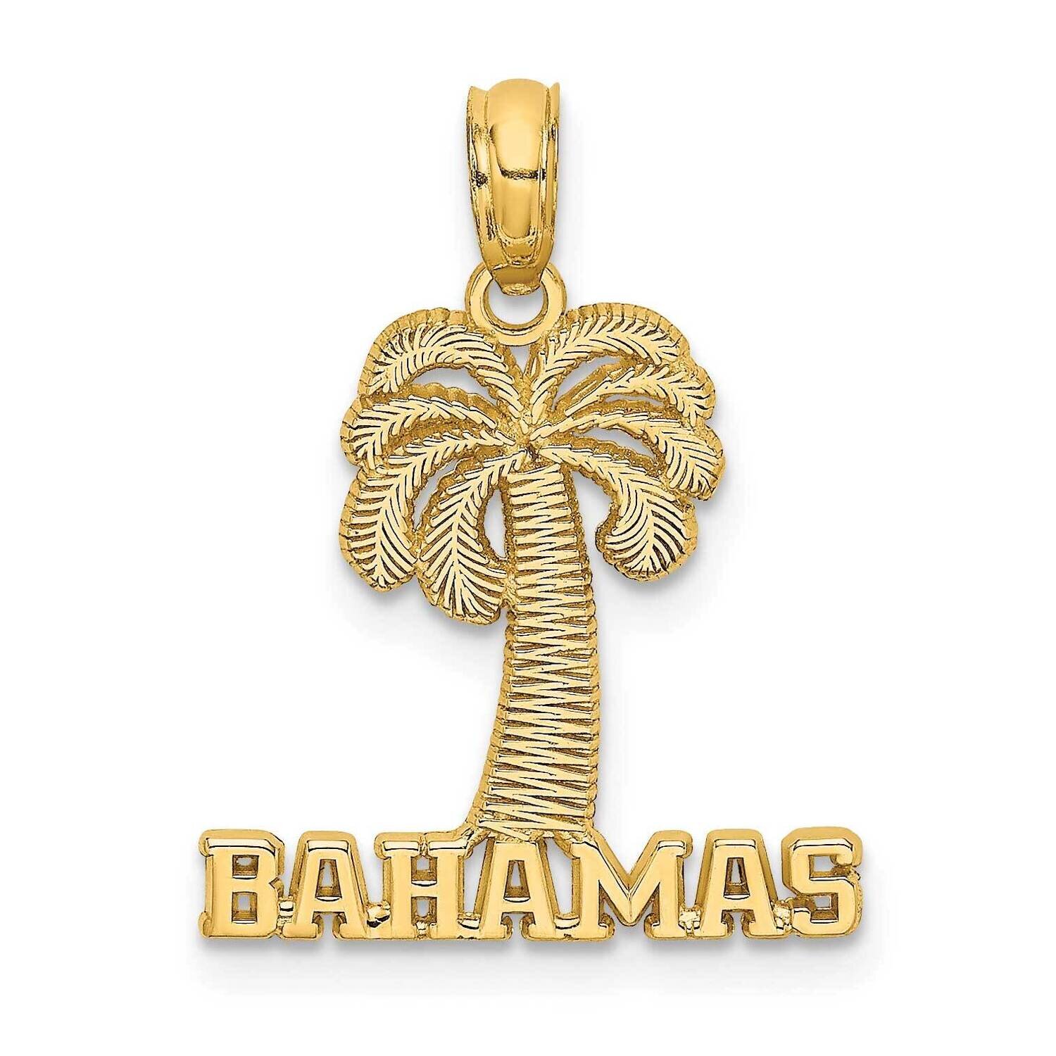 Bahamas Under Palm Tree Charm 14k Gold K8165, MPN: K8165, 637218081400