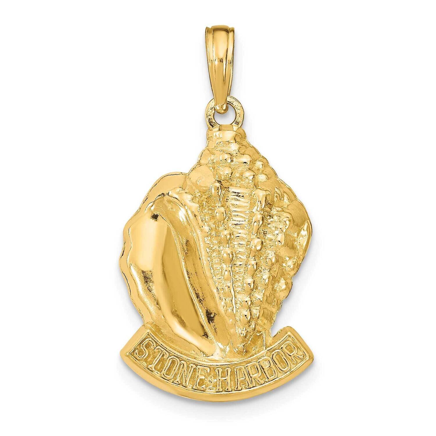 Stone Harbor Nj Conch Shell Pendant 14k Gold K8229, MPN: K8229, 63721809109