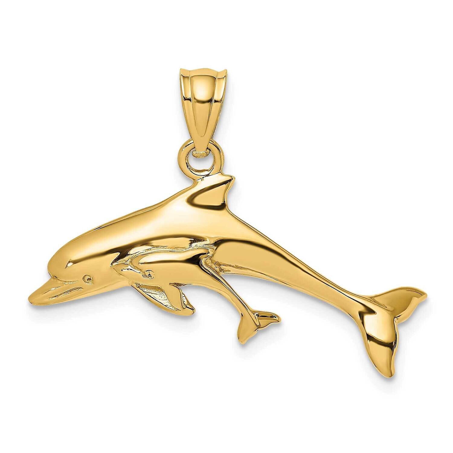 Dolphin Baby Charm 14k Gold Polished K8254, MPN: K8254, 637218099801