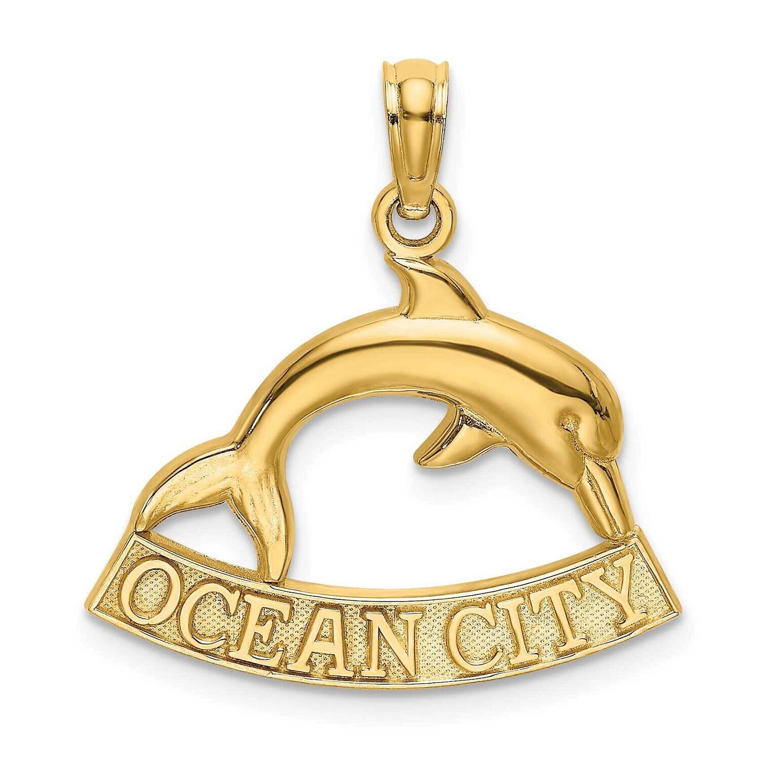 Ocean City Under Dolphin Charm 14k Gold 2-D K8278, MPN: K8278, 637218103782