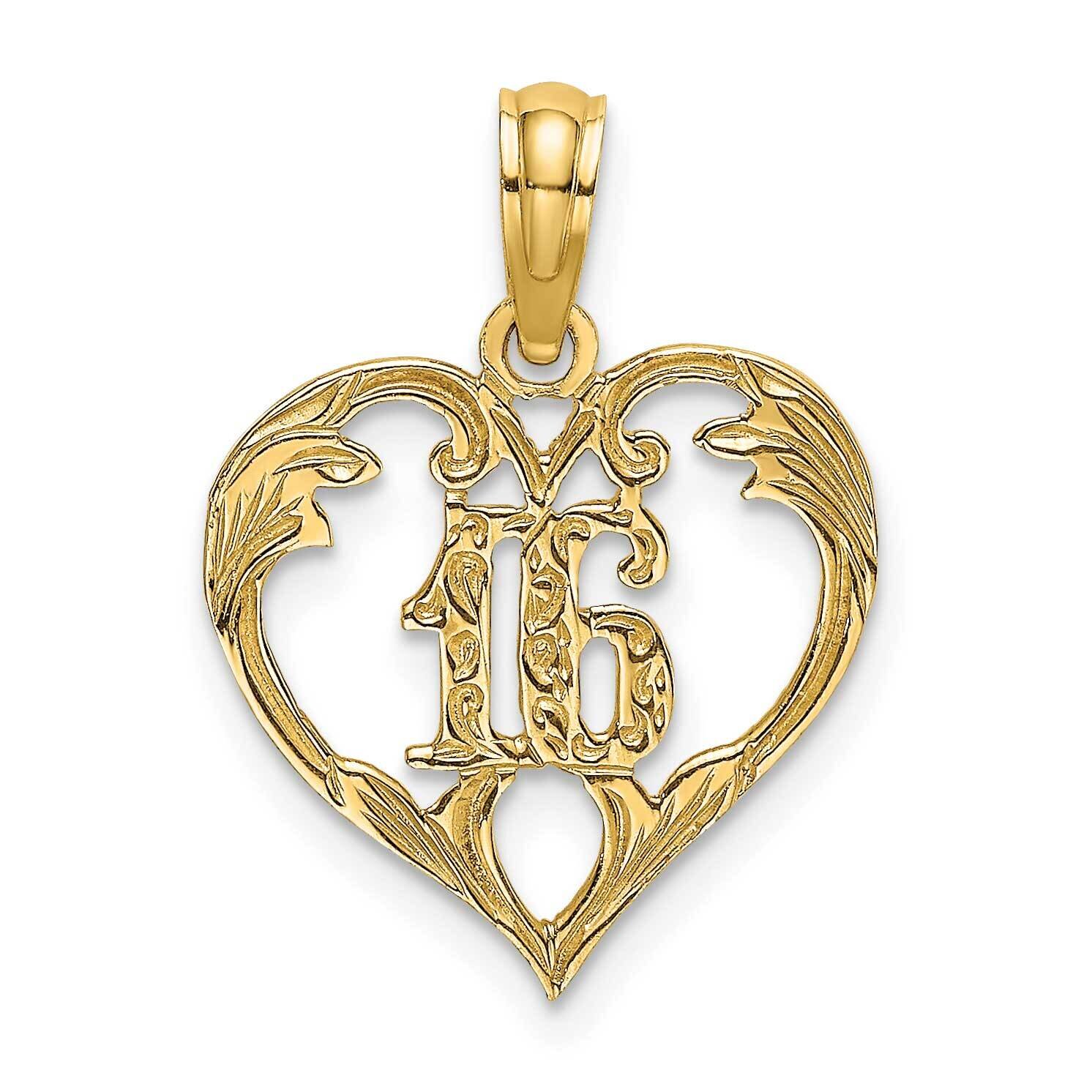 16 Inside Heart Charm 14k Gold K8285, MPN: K8285, 637218045501