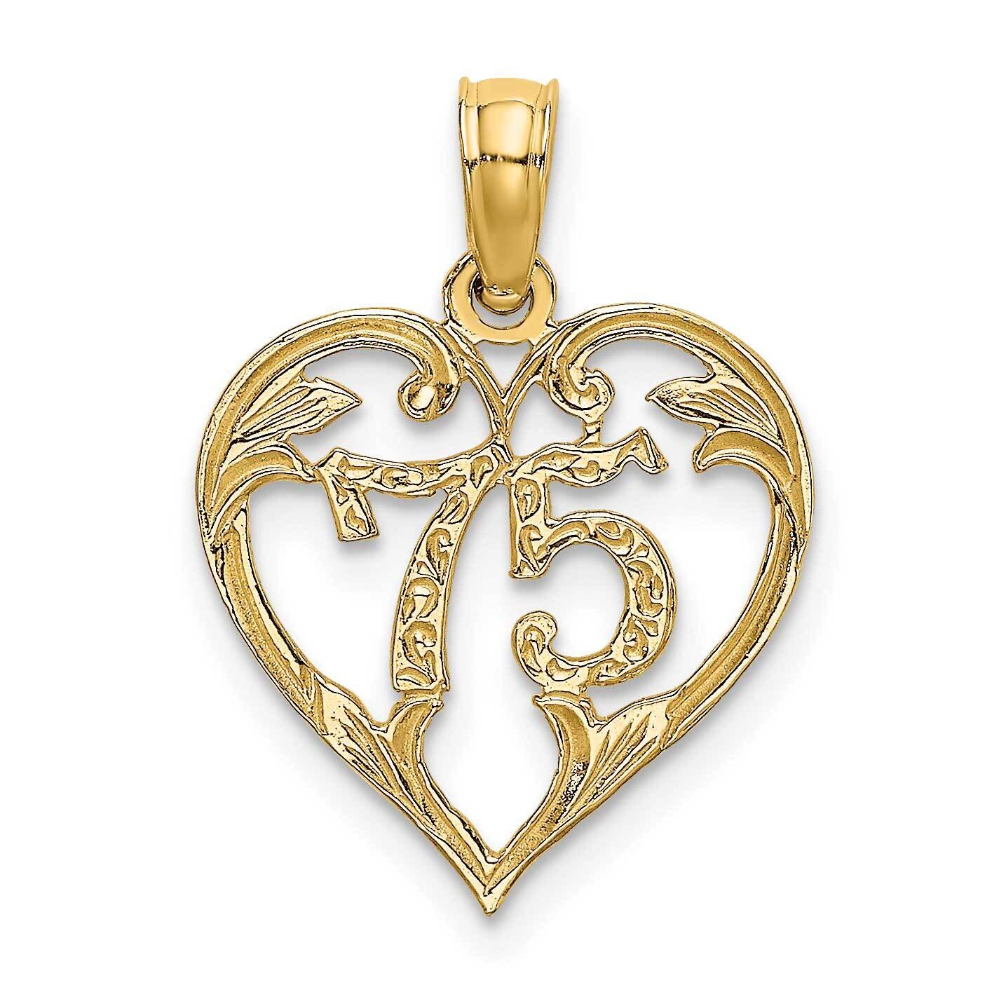 75 Inside Heart Charm 14k Gold K8295, MPN: K8295, 637218045594