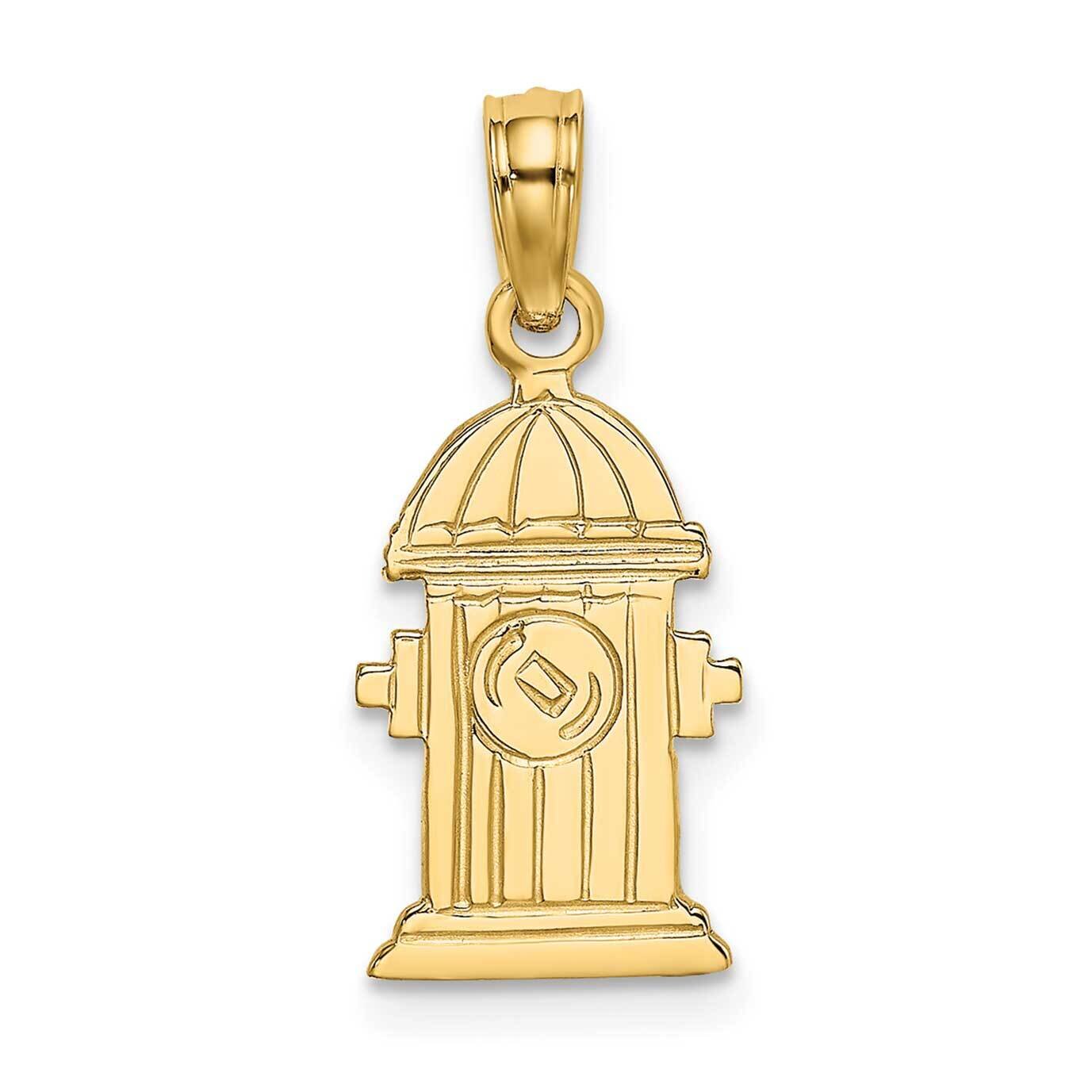 Fire Hydrant Charm 14k Gold Polished &amp; Engraved K8319, MPN: K8319, 637218015634