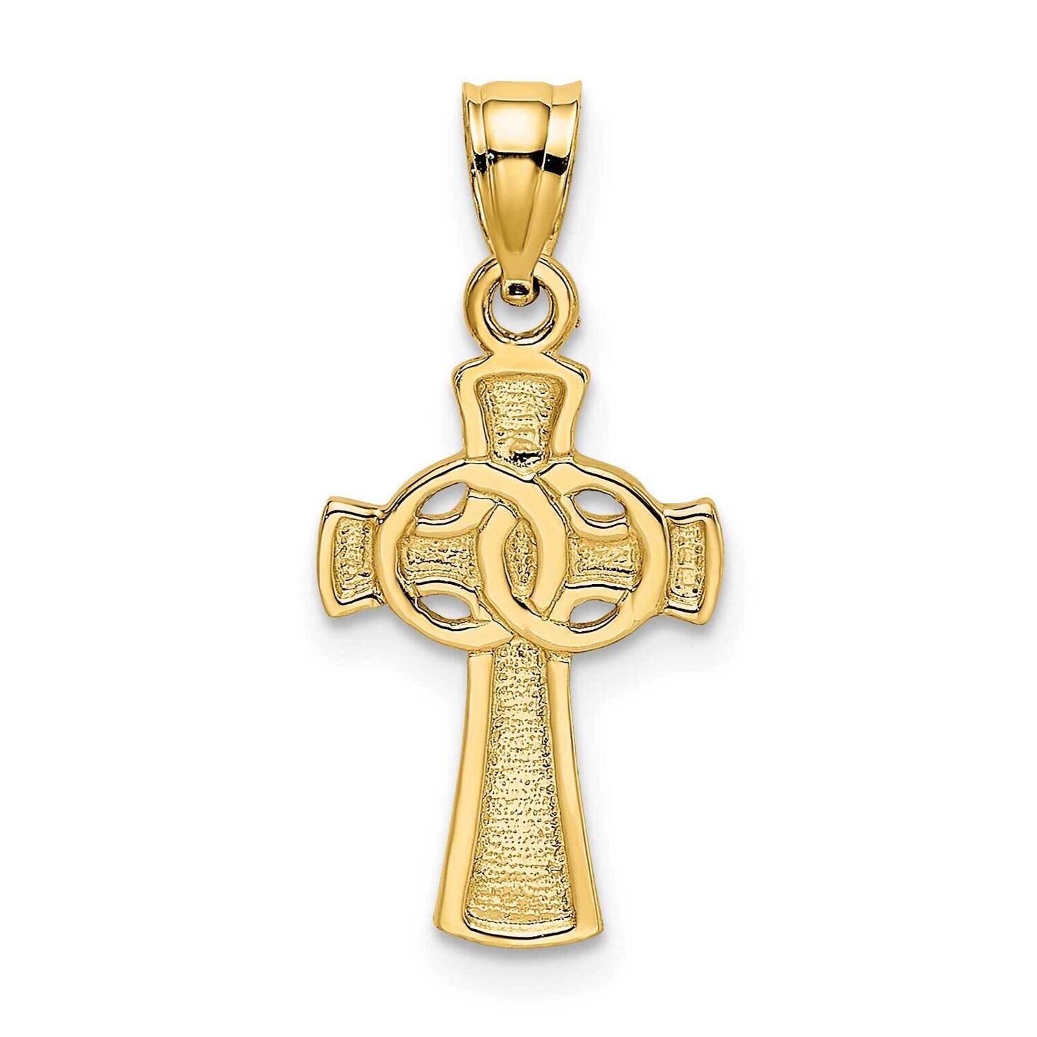 Cross with Eternity Rings Cross Charm 14k Gold Solid K8343