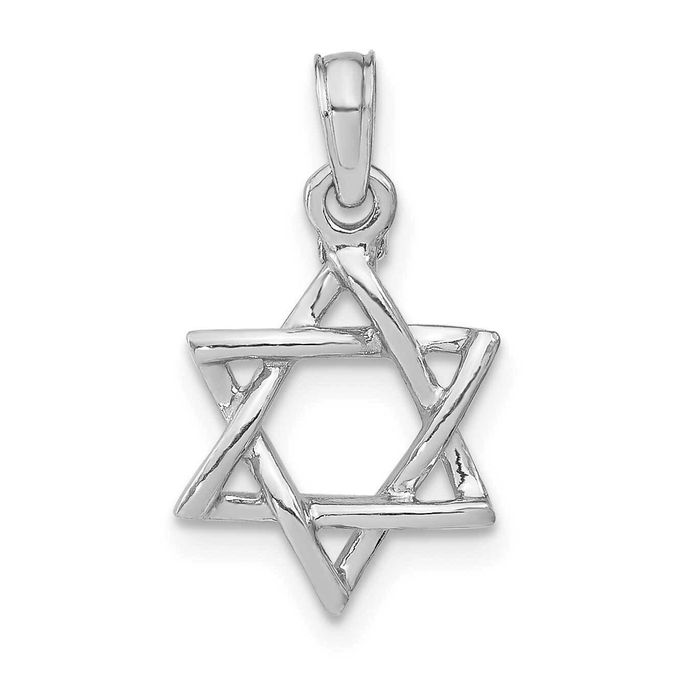 Polished Star of David Charm 14k White Gold 3-D K8356W, MPN: K8356W, 637218126385
