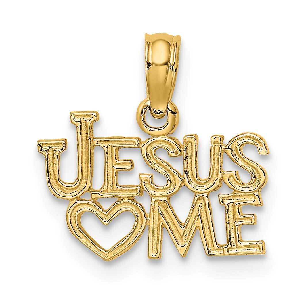 Jesus Heart Me Charm 14k Gold Polished &amp; Engraved K8379, MPN: K8379, 637218016600