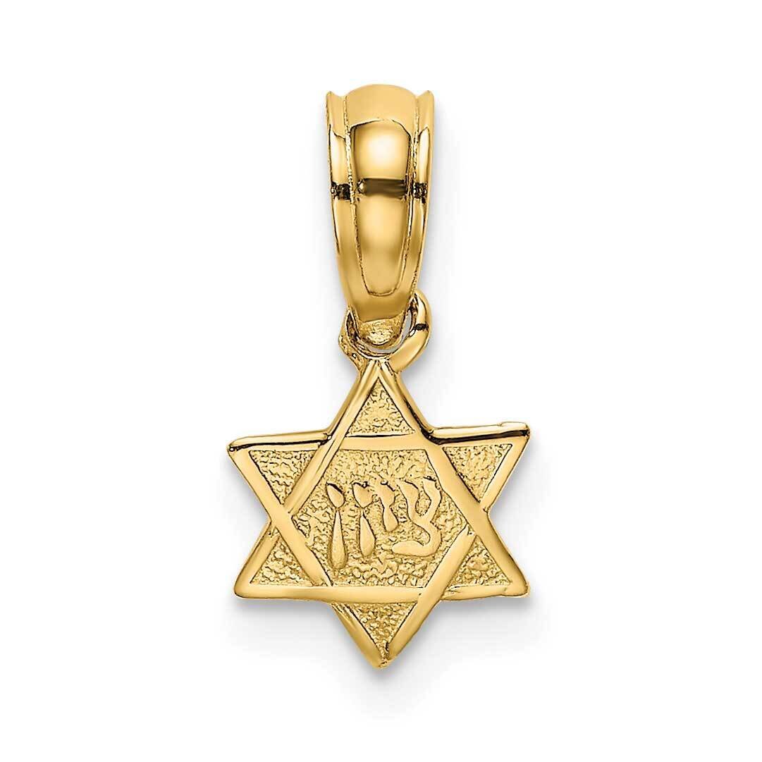 Engraved Mini Star of David Charm 14k Gold K8386, MPN: K8386, 637218016730