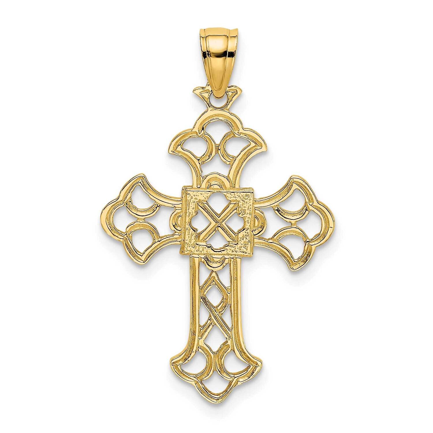 Delicate Cut-Out Cross Charm 14k Gold K8394, MPN: K8394, 637218016877