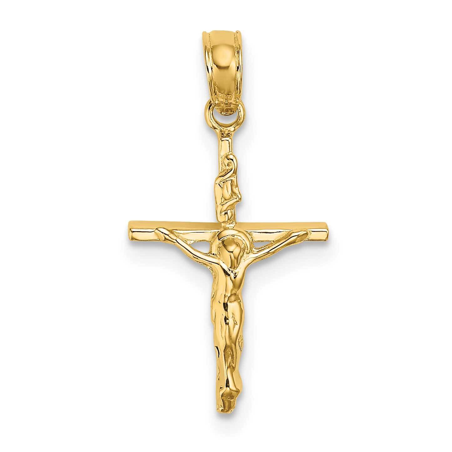Small Polished Crucifix Charm 14k Gold K8400