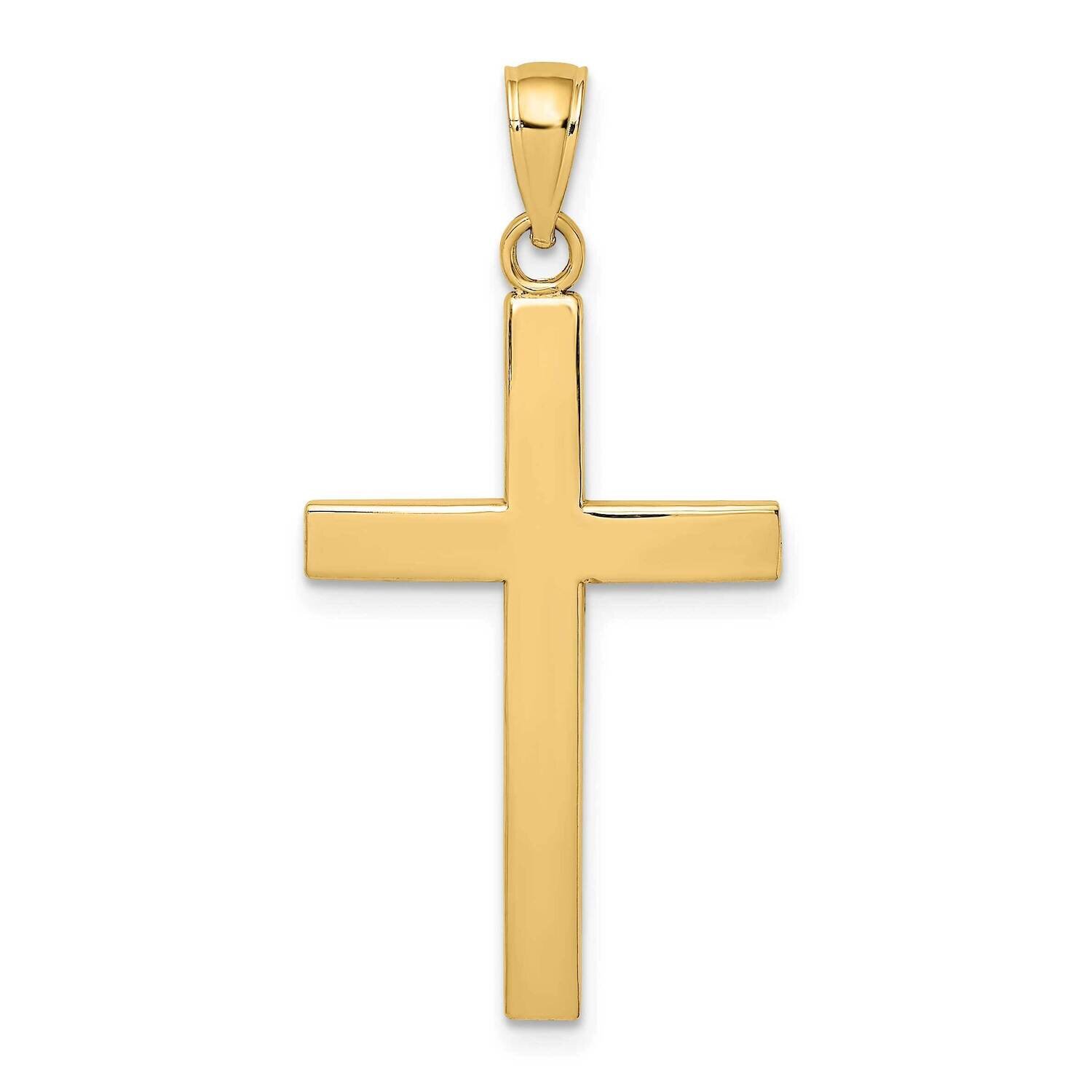 Beveled Cross Charm 14k Gold Polished K8425, MPN: K8425, 637218171385
