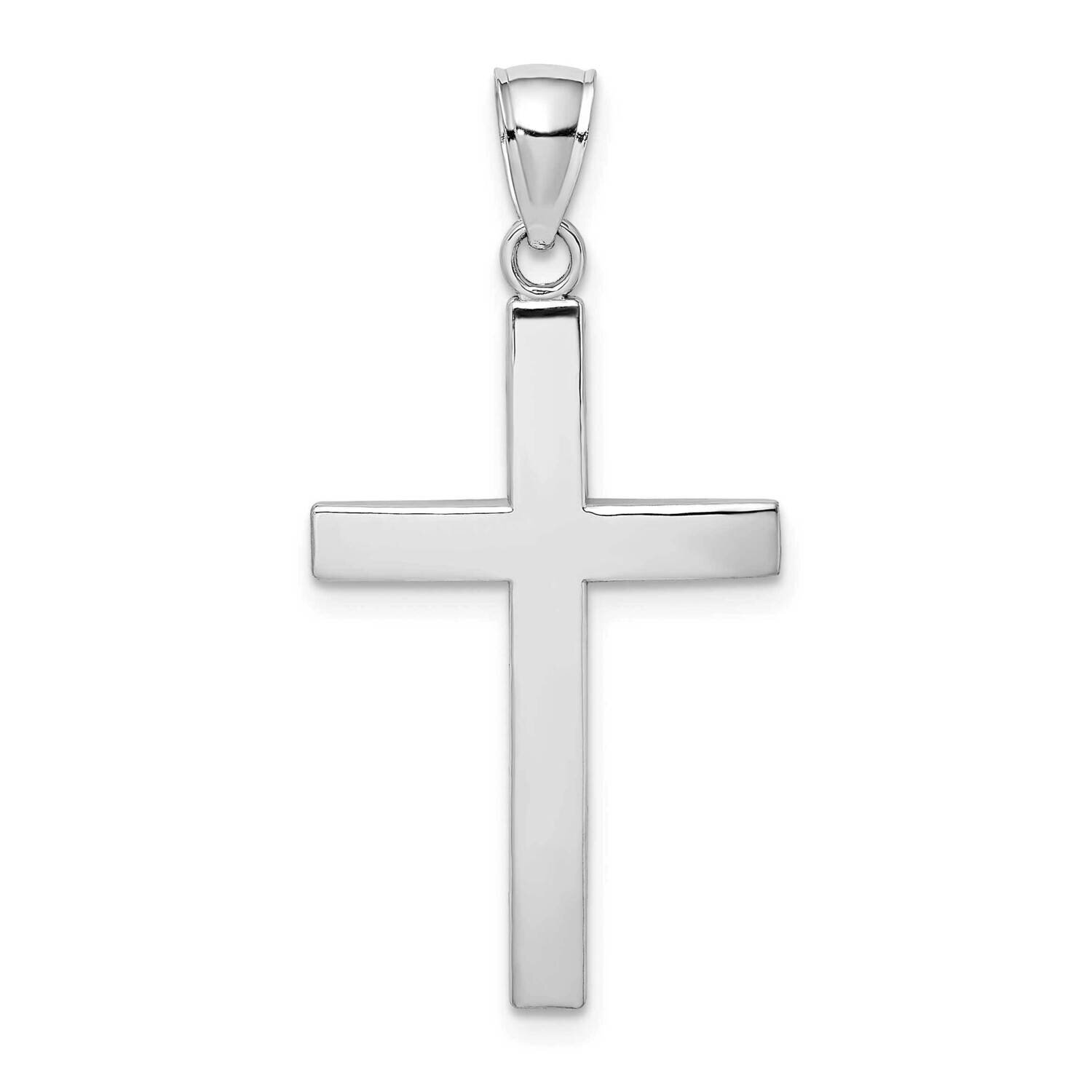 Beveled Cross Charm 14k White Gold Polished K8425W, MPN: K8425W, 637218178513