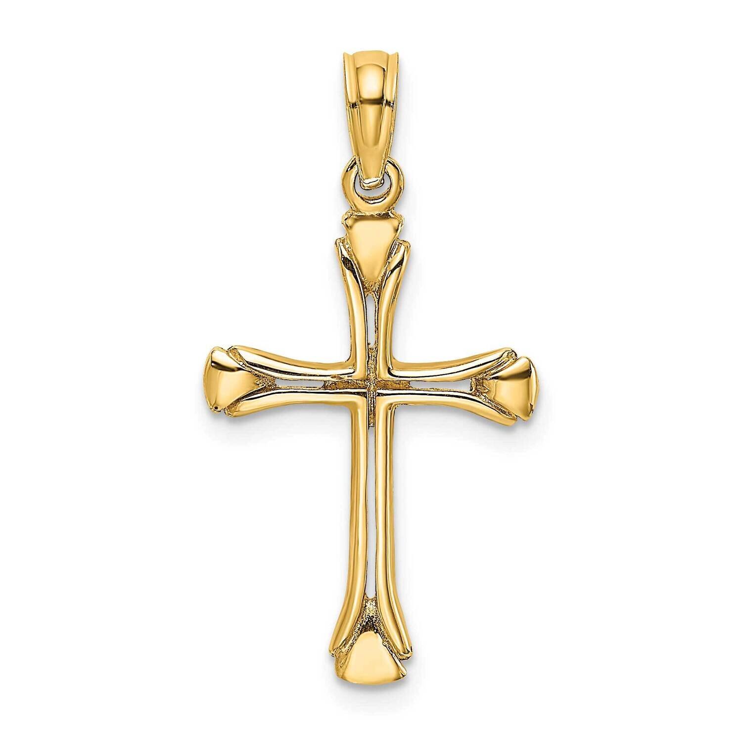 Cross with Triangle Tips Cut-Out (2of2) 14k Gold K8430