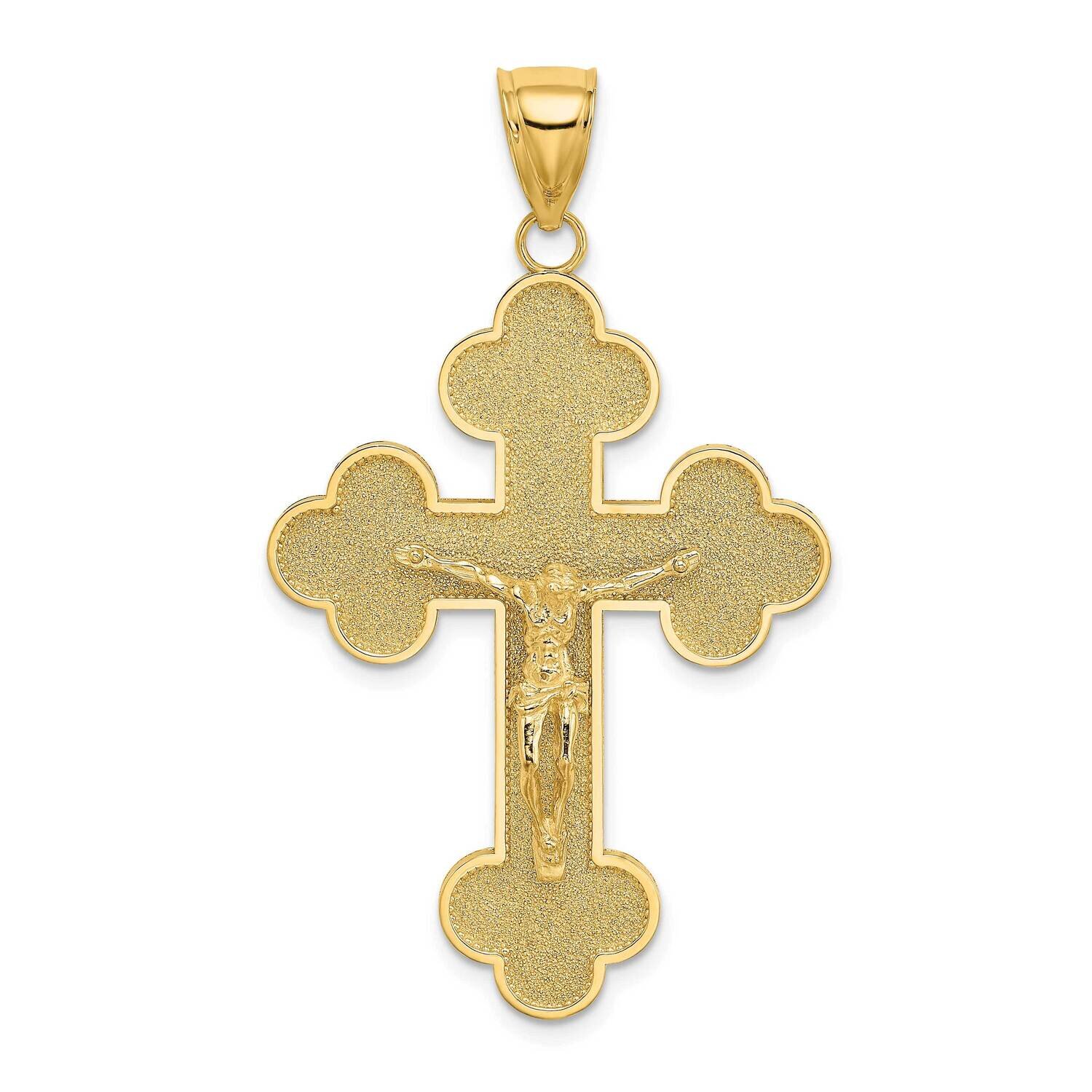 Crucifix with Spade Shaped Tips Charm 14k Gold K8439