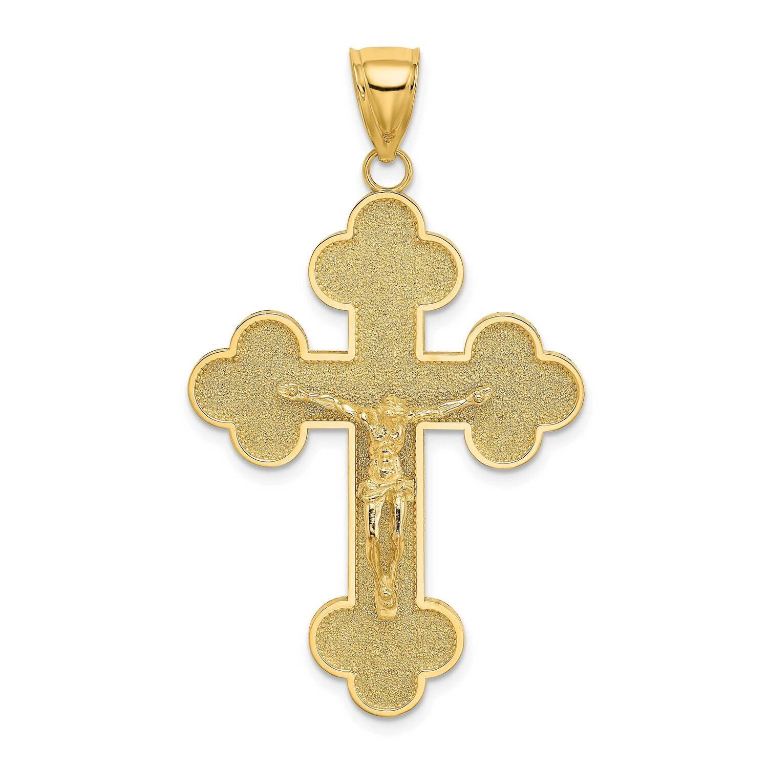 Crucifix with Spade Shaped Tips Charm 14k Gold K8439, MPN: K8439, 63721816411