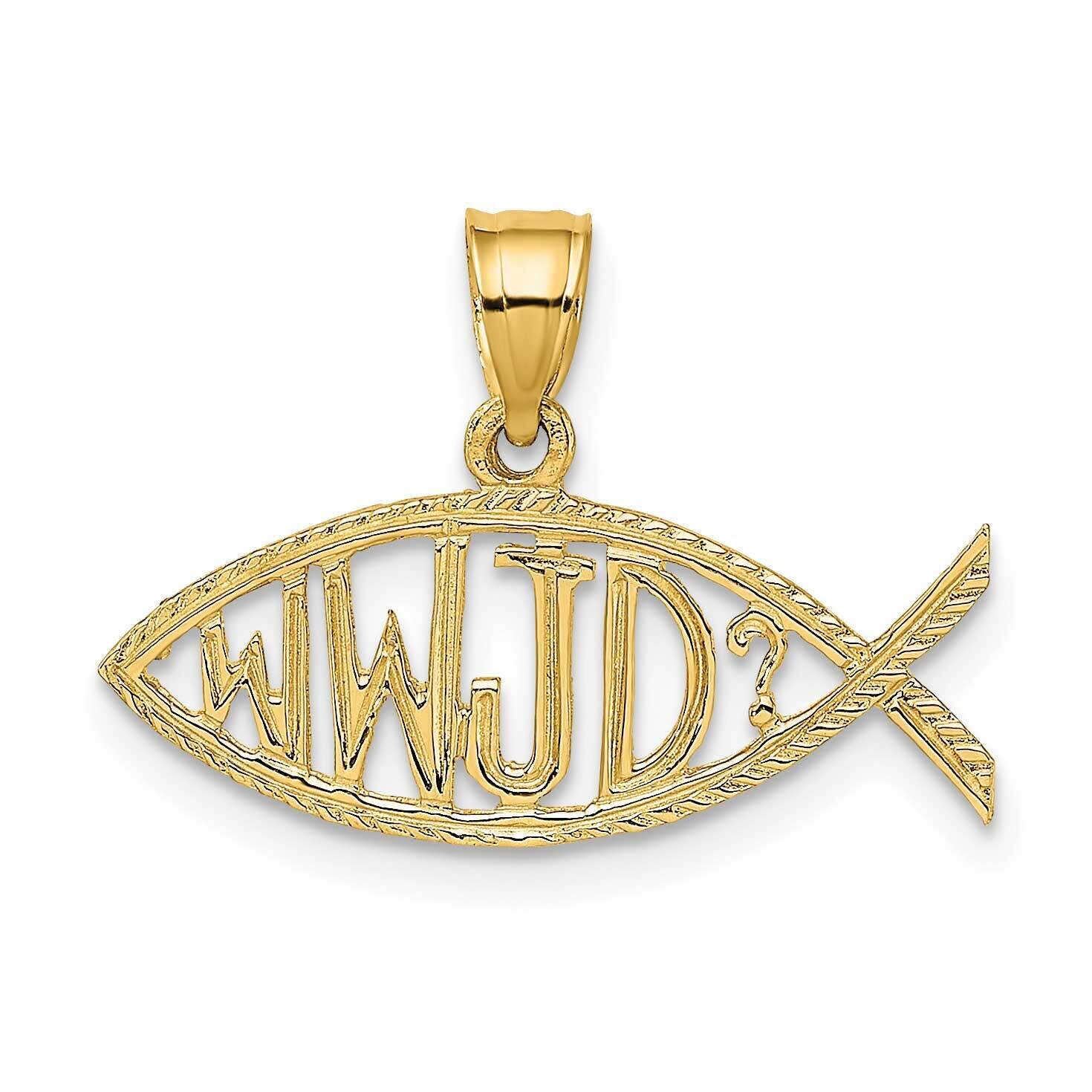 Wwjd Ichthys Charm 14k Gold K8447, MPN: K8447, 637218038244