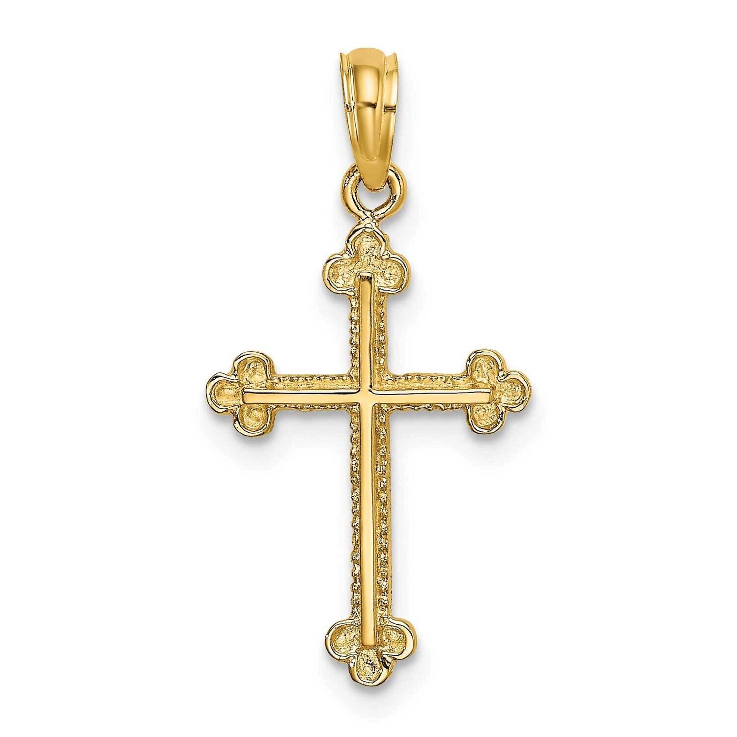 Cross with Spade Tip Edges Charm 14k Gold K8459, MPN: K8459, 637218038923