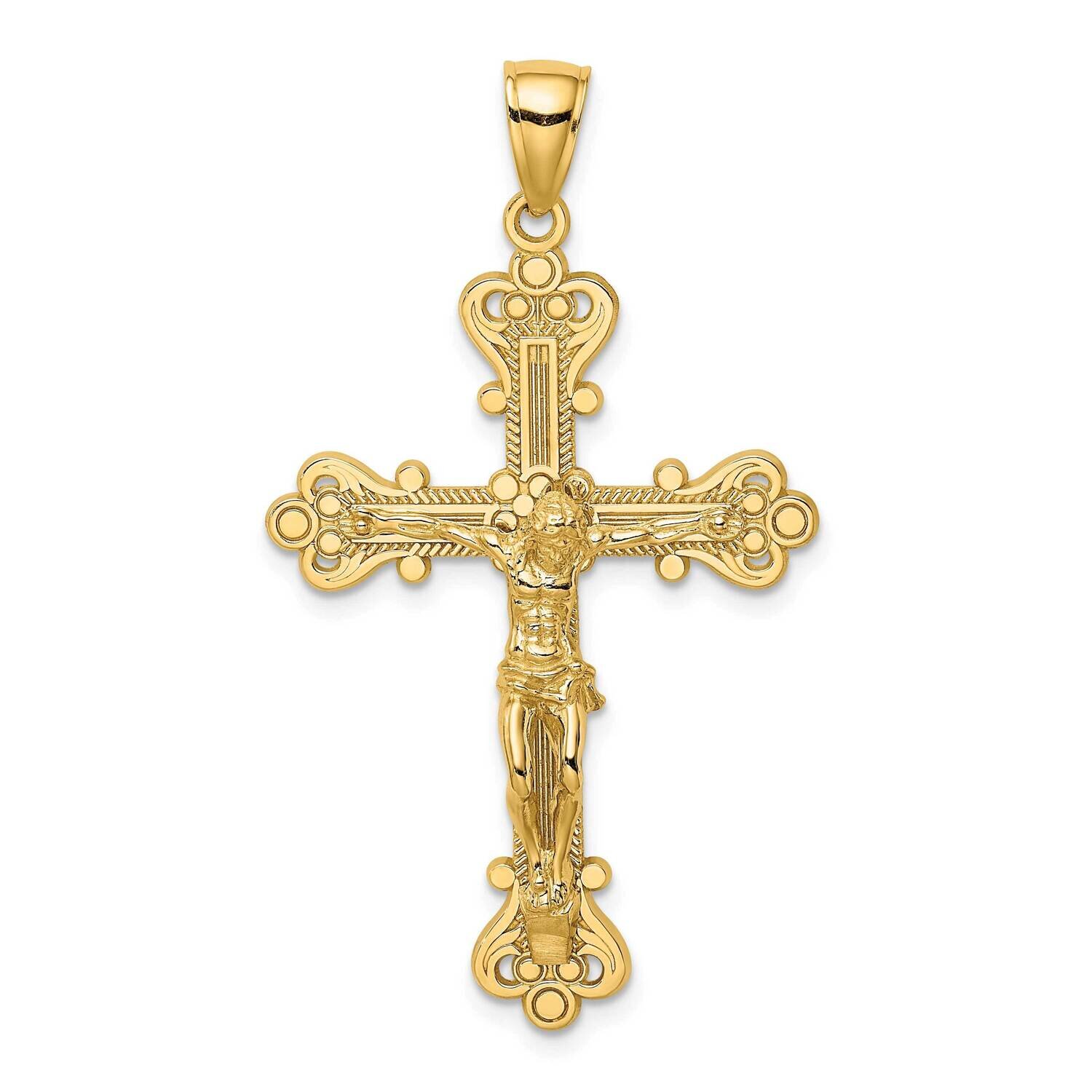 Engraved Crucifix Charm 14k Gold K8467, MPN: K8467, 637218183869