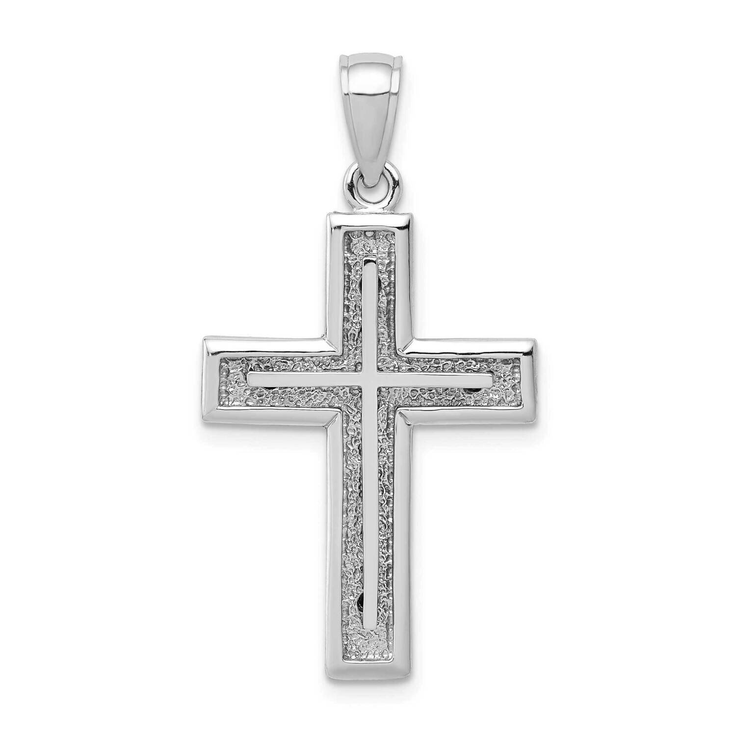 Cross Charm 14k White Gold K8475W, MPN: K8475W, 637218118793