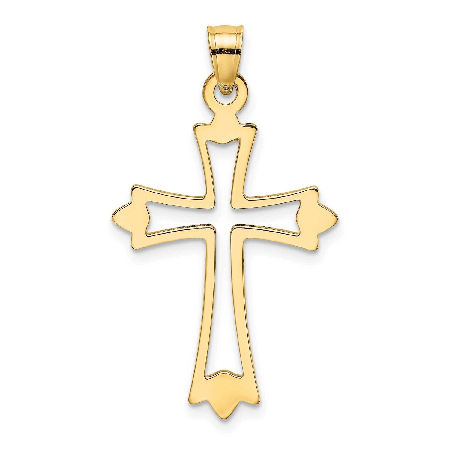 Cut-Out Cross Charm 14k Gold Polished K8482, MPN: K8482, 637218042364