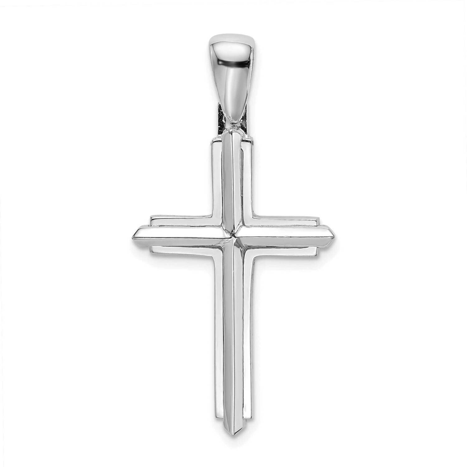 Cross Charm 14k White Gold Polished K8501W, MPN: K8501W,