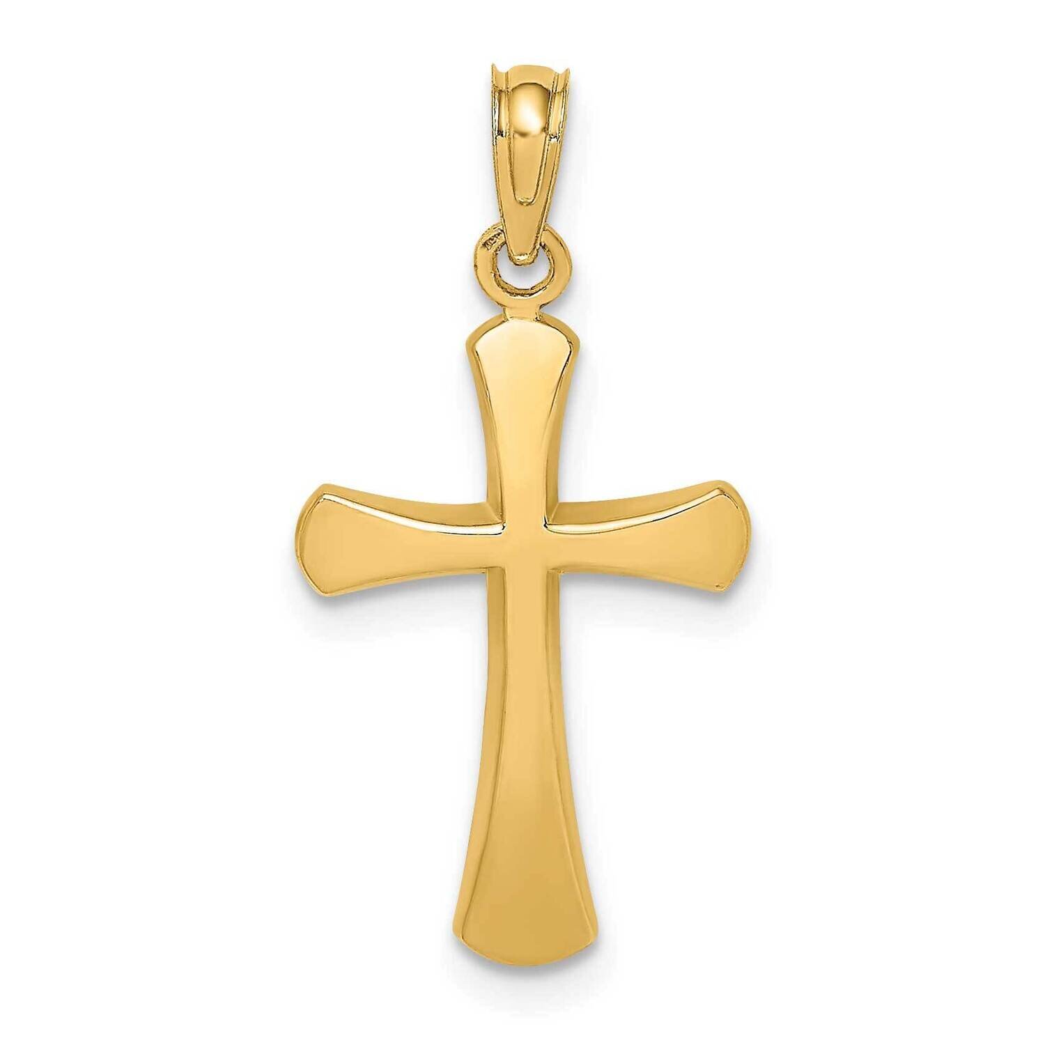 Beveled Cross with Round Tips Charm 14k Gold Polished K8523, MPN: K8523, 637218062287