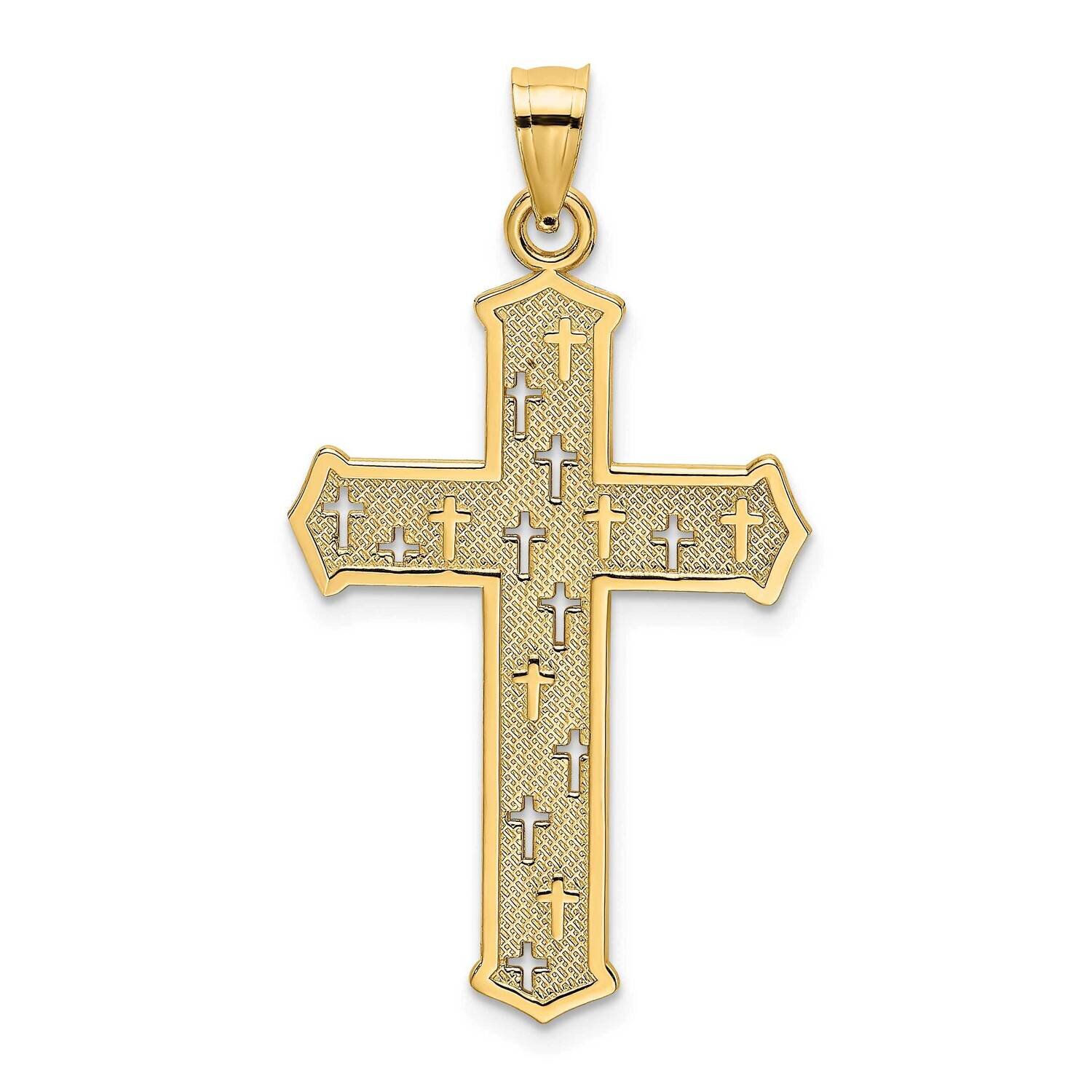 Arrow Tip Cross with Cross Accents Charm 14k Gold K8527, MPN: K8527, 637218063543