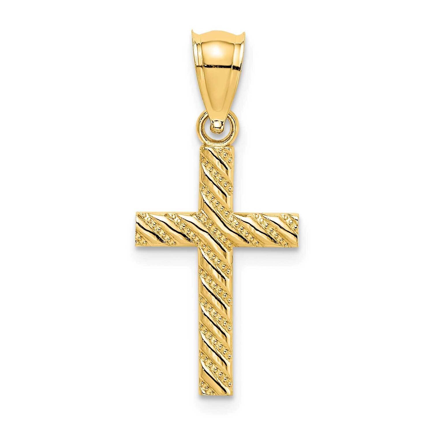 Beaded and Polished Cross Charm 14k Gold K8548, MPN: K8548, 637218083329