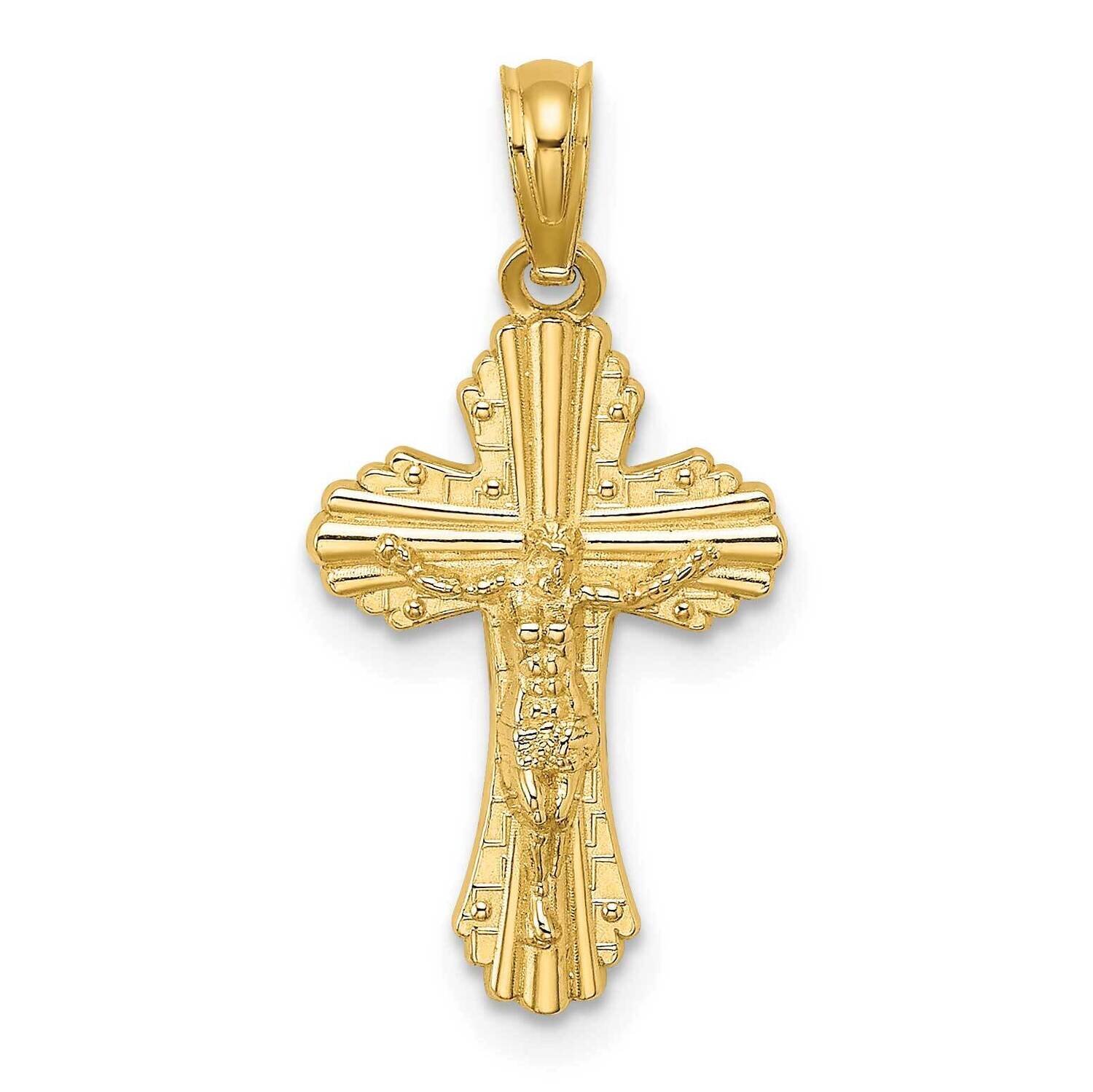 Gold Loves Me Reversible Small Crucifix Charm 14k Gold 3-D K8558, MPN: K8558, 637218083596