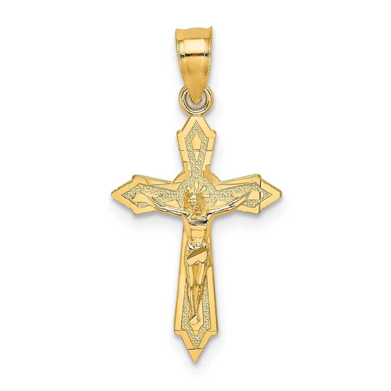 Arrow Pointed Ends Crucifix Charm 14k Gold K8585, MPN: K8585, 637218090884