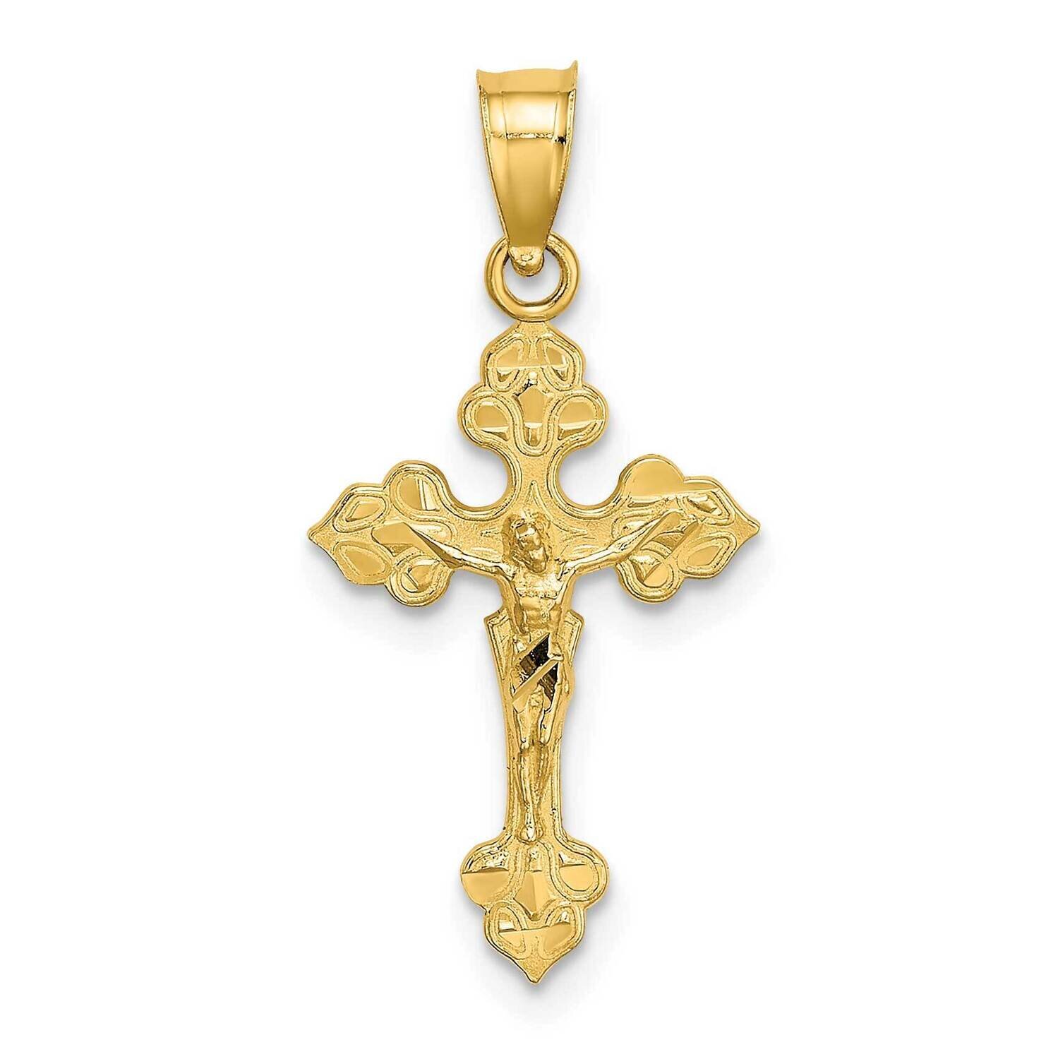 Crucifix with Fancy Tips Charm 14k Gold K8586, MPN: K8586, 637218090891