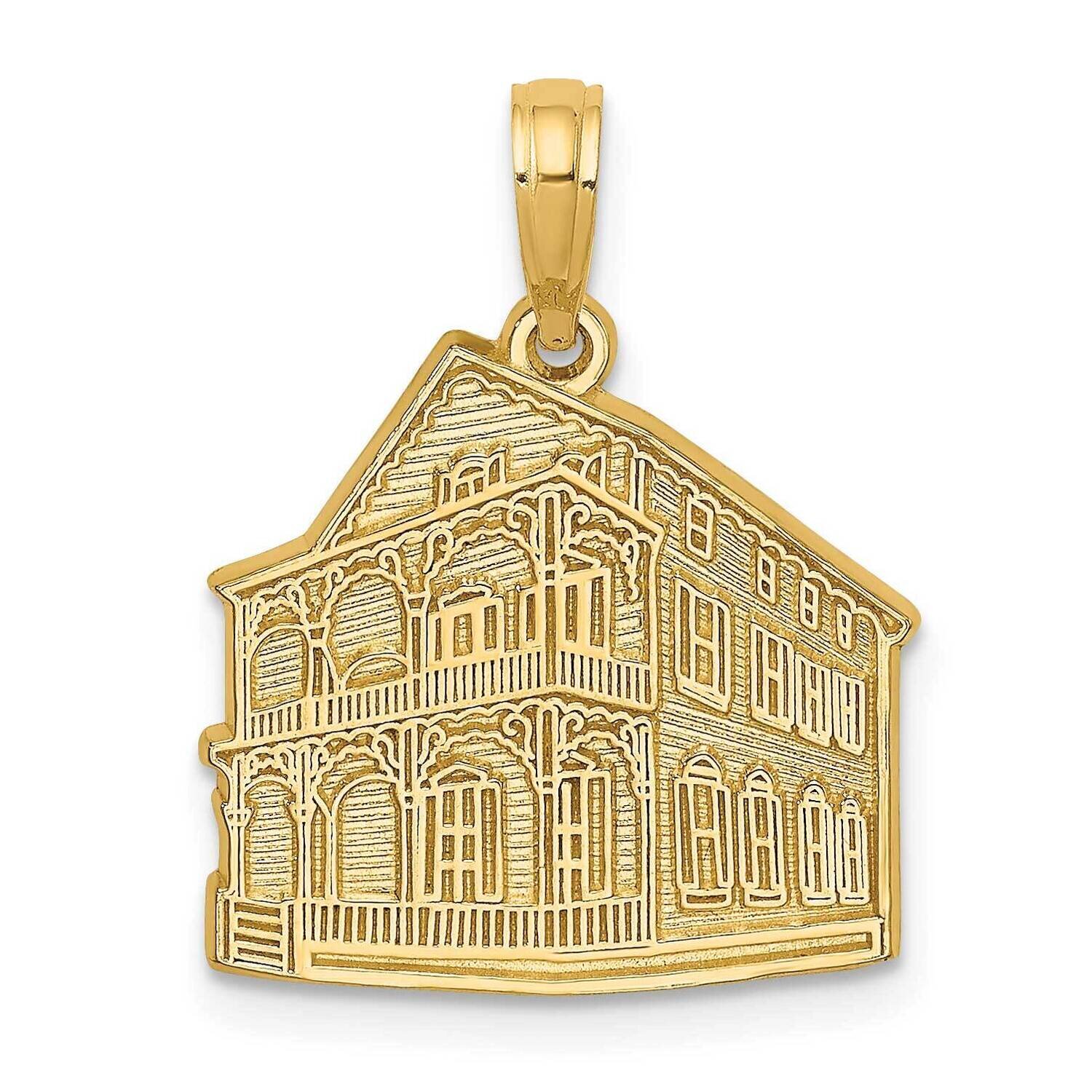 The Pink House - Cape May Nj Charm 14k Gold K8690