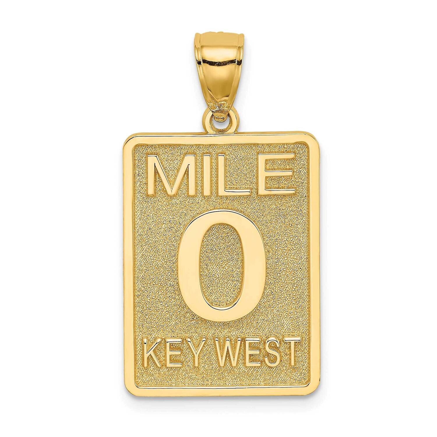 Mile Marker 0 Key West Charm 14k Gold K8693, MPN: K8693, 637218118137