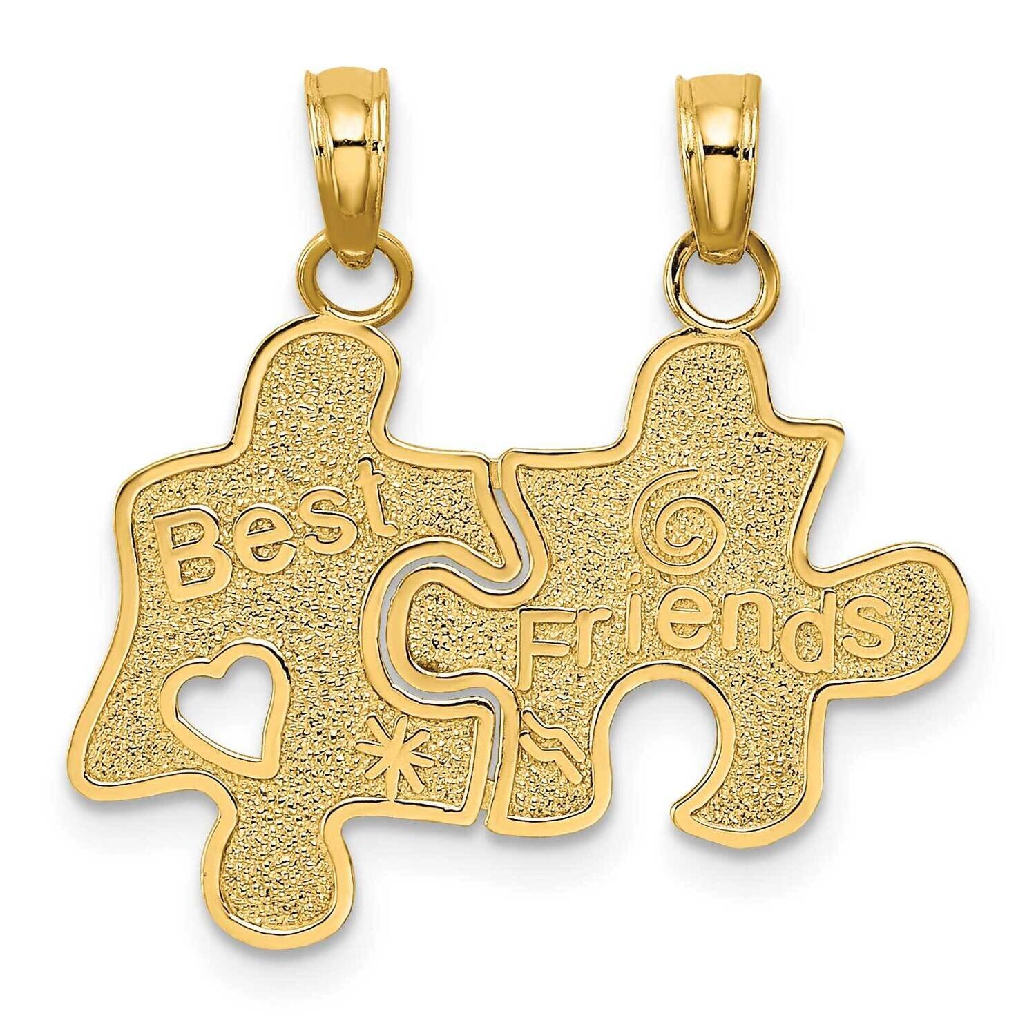 Best Friends Breakable Puzzle Pieces Charm 14k Gold K8810, MPN: K8810, 637218023431