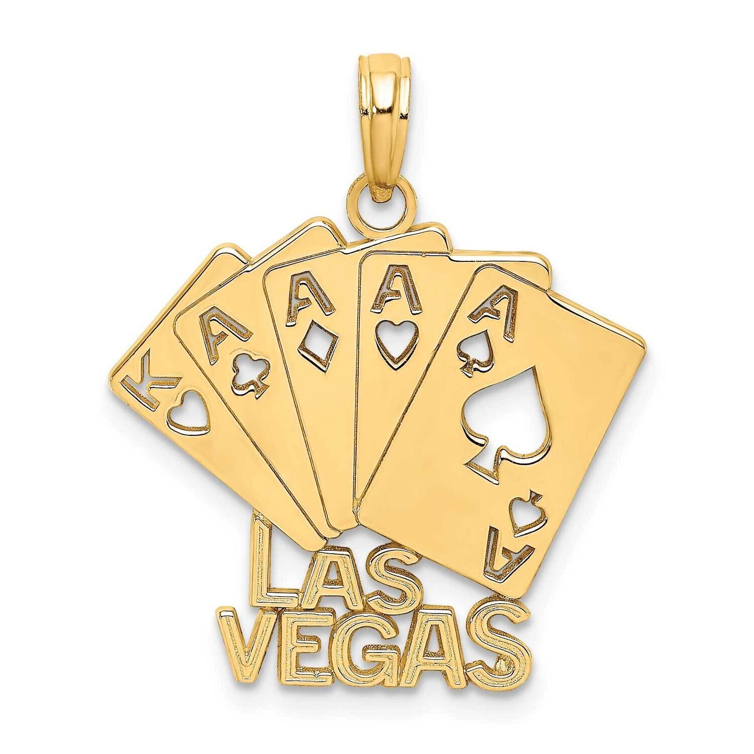 Las Vegas with Playing Cards Charm 14k Gold K8912, MPN: K8912, 637218049592