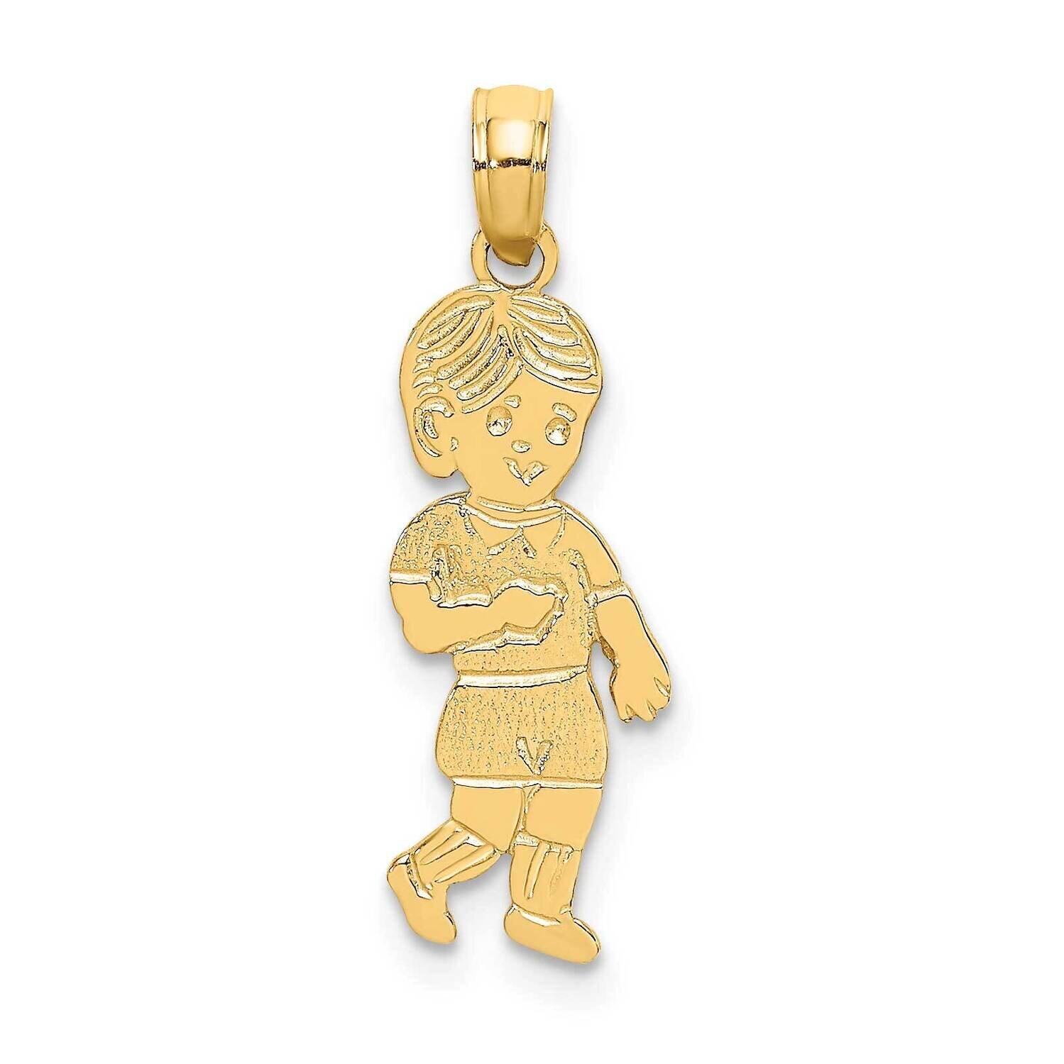Little Boy Walking Charm 14k Gold K8934, MPN: K8934, 637218031153