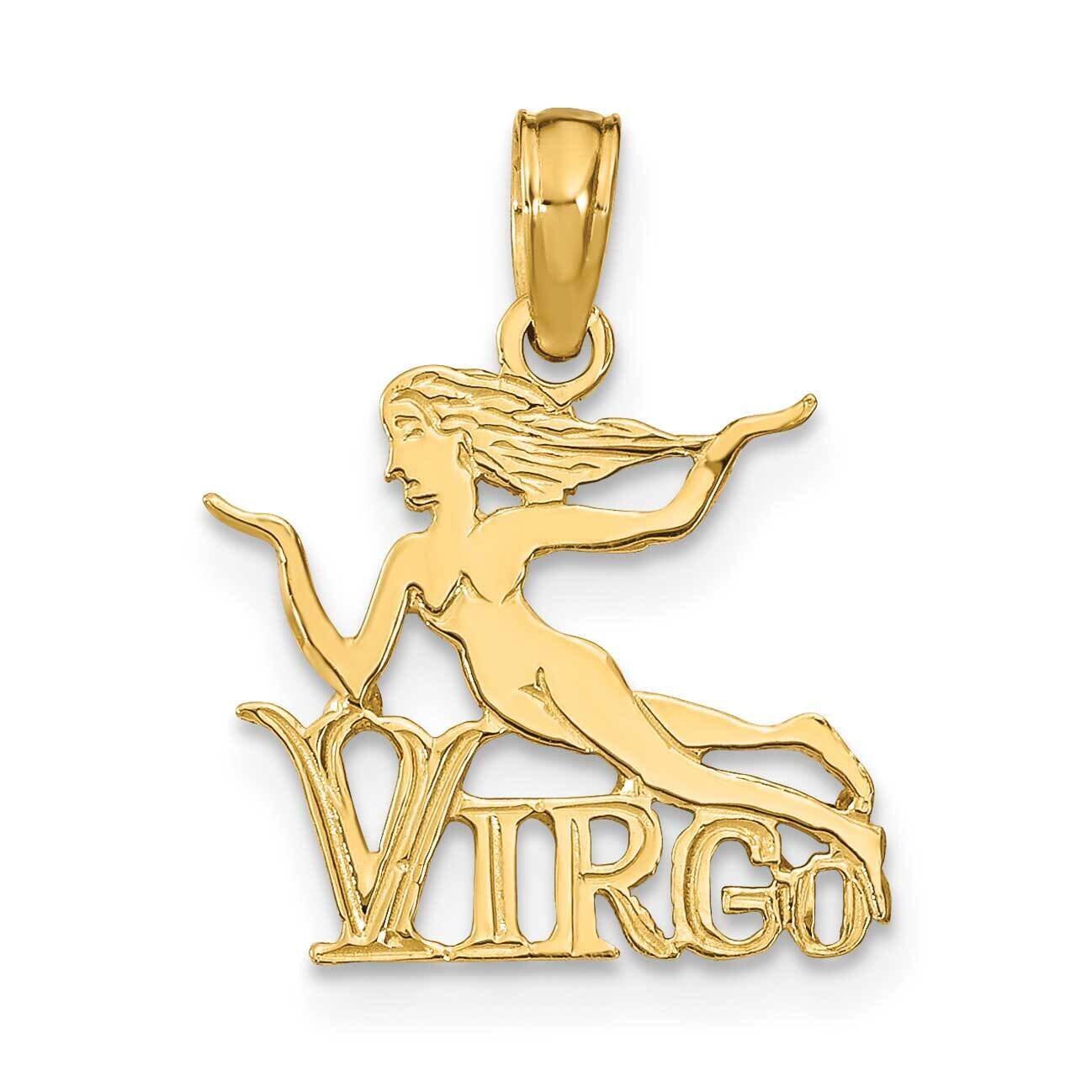 Engraved Block Virgo Charm 14k Gold K8951, MPN: K8951, 637218031733