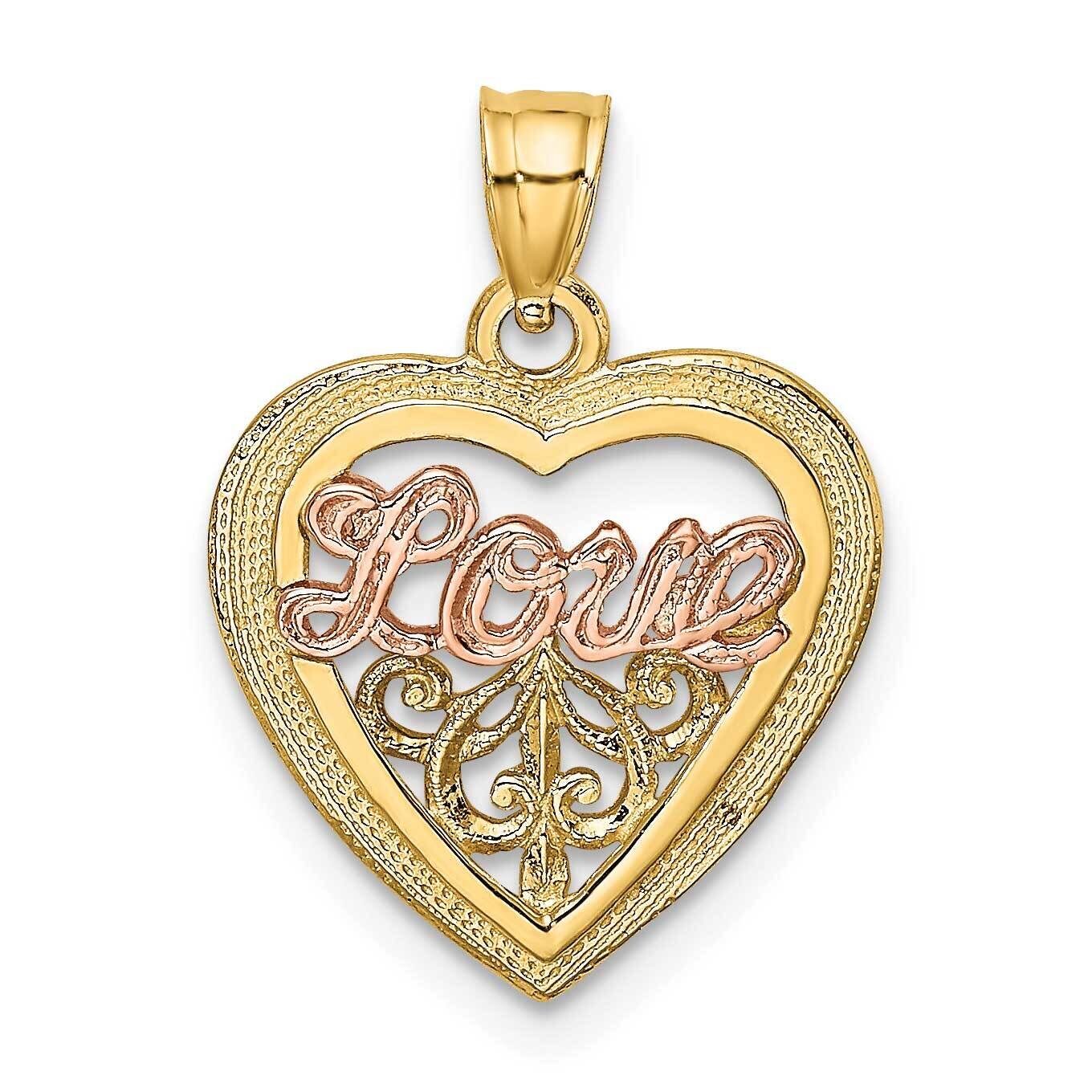 Love Heart Charm 14k Two-tone Gold K8962, MPN: K8962, 637218021130
