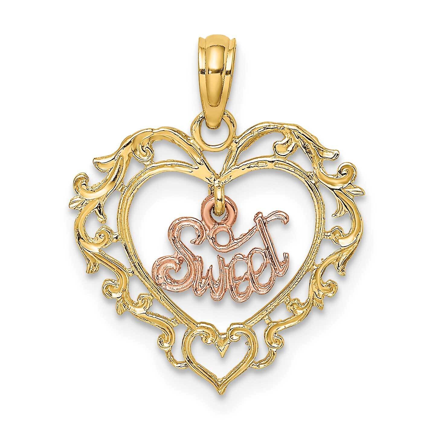 Sweet Inside Heart Charm 14k Two-tone Gold K9043, MPN: K9043, 637218022311